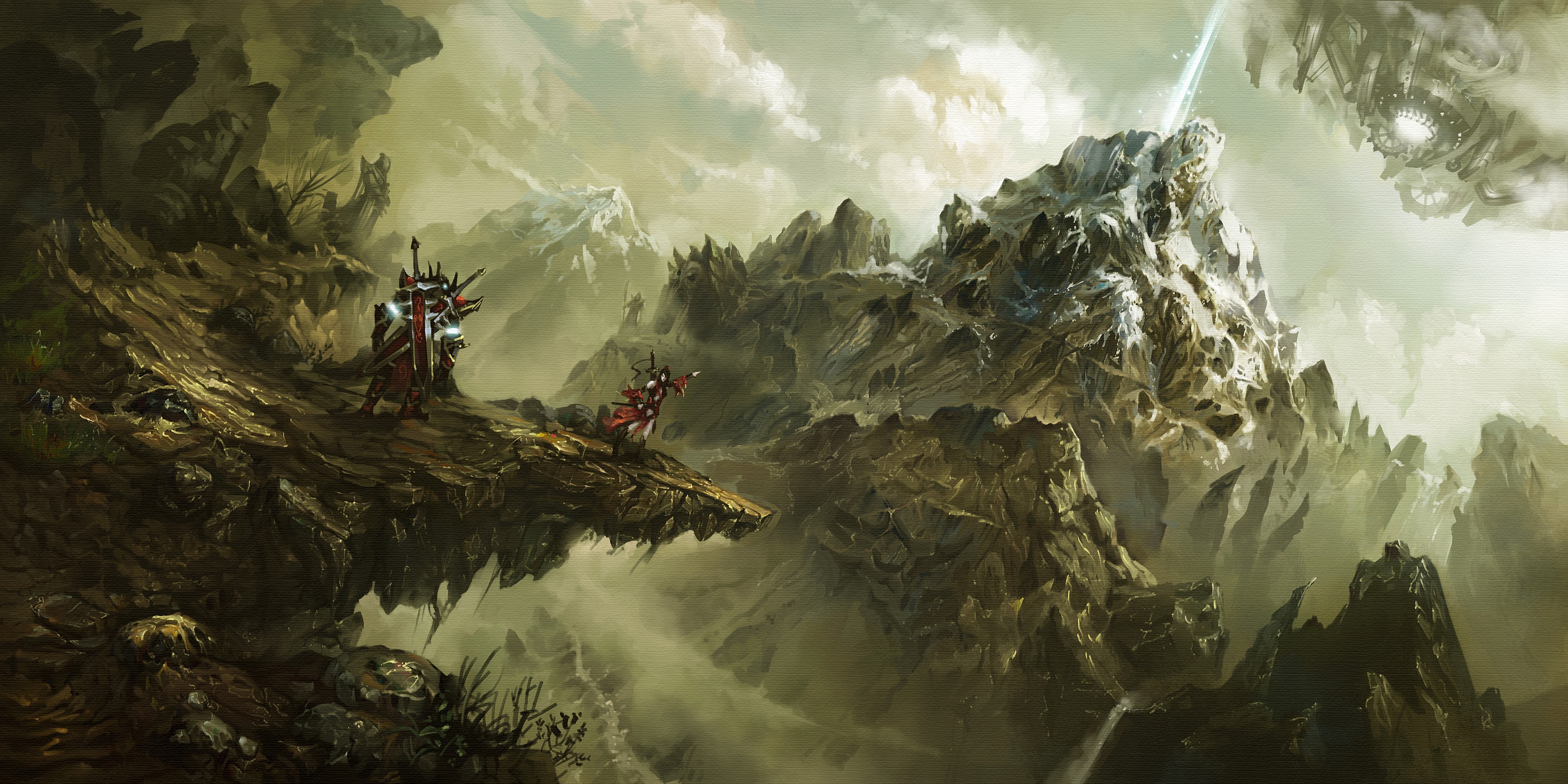 fantasy Art, Mountain, Warrior, Sword Wallpapers HD / Desktop and ...