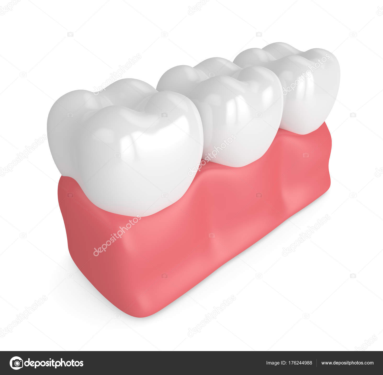 3d render of teeth in gums — Stock Photo © ayo888 #176244988
