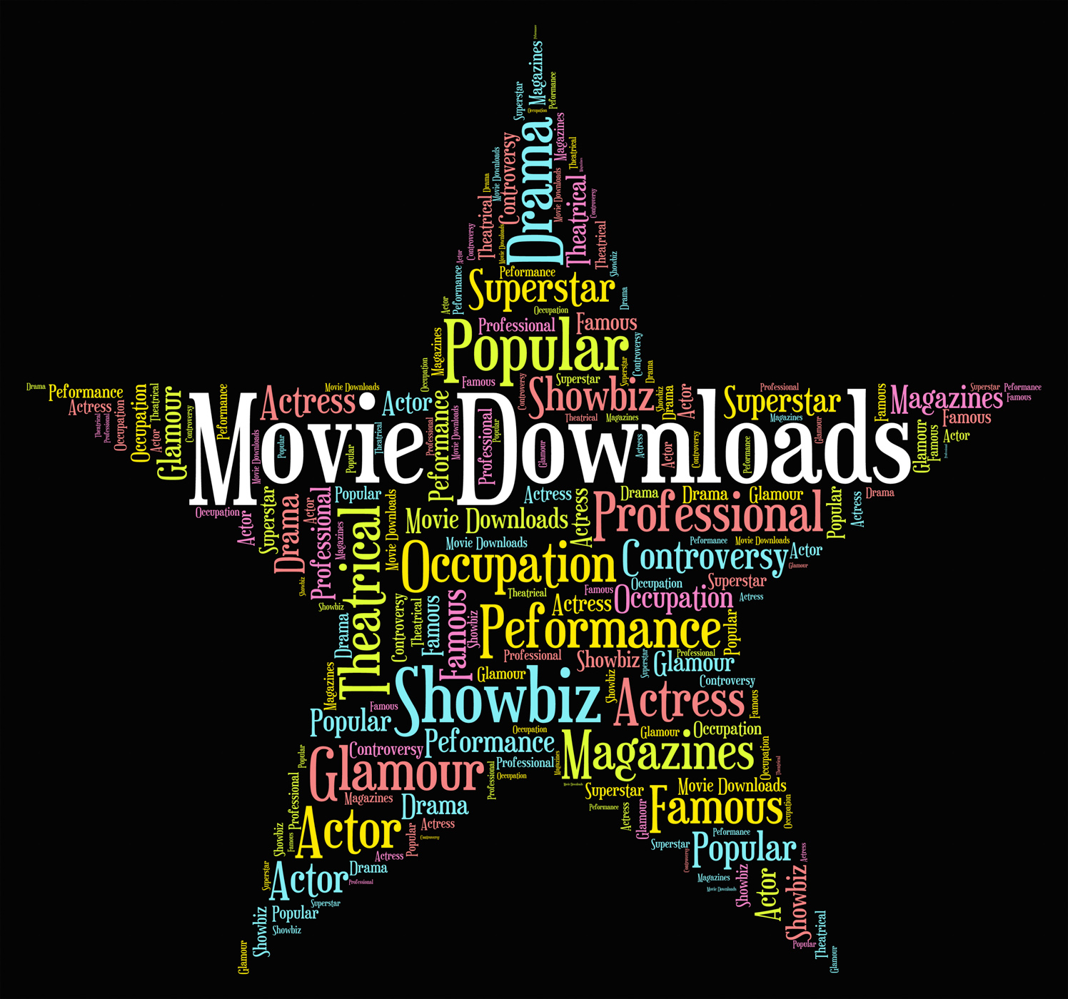 Movie downloads represents picture show and cinema photo
