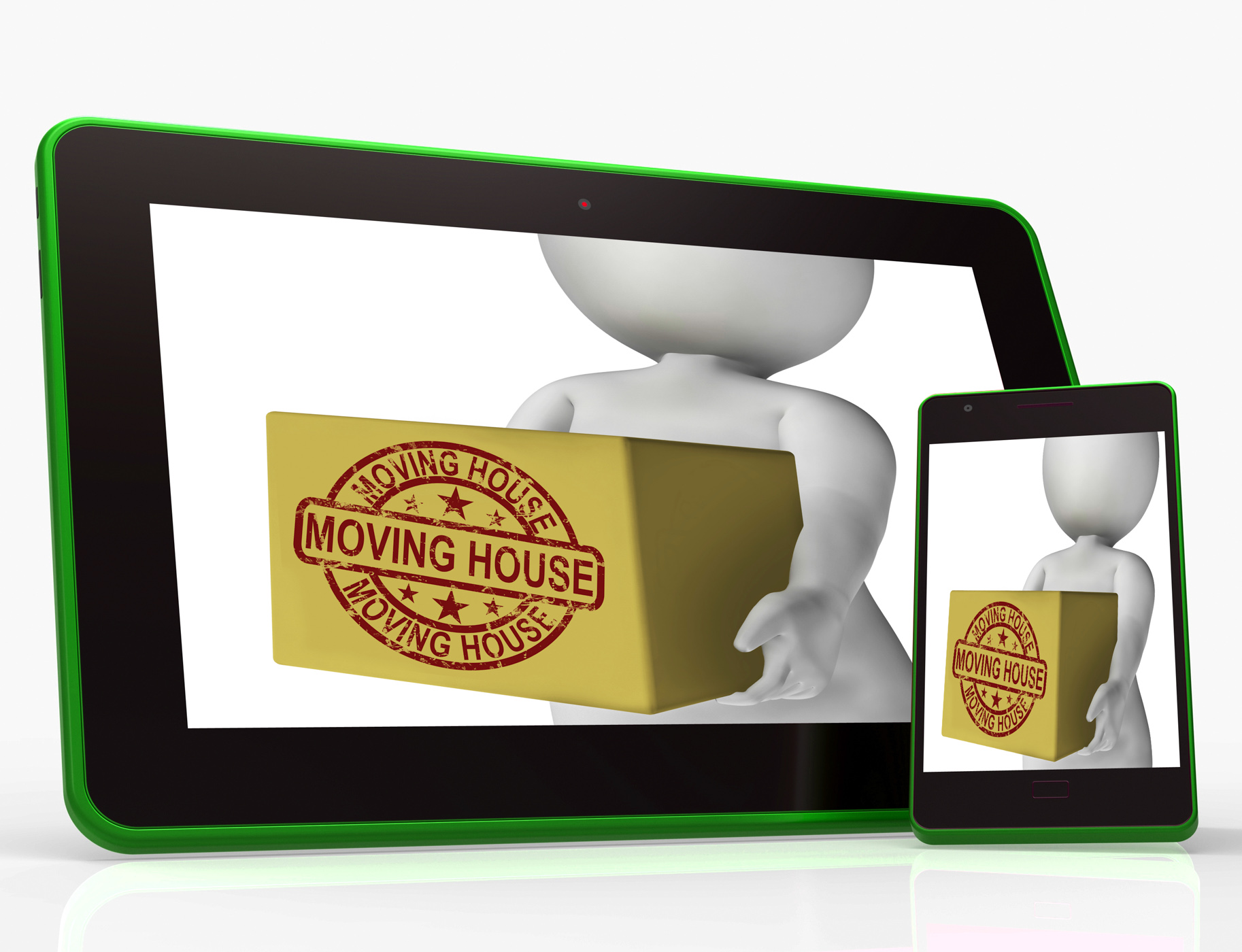 Free Photo Moving House Boxes Tablet Mean Buying New Home And