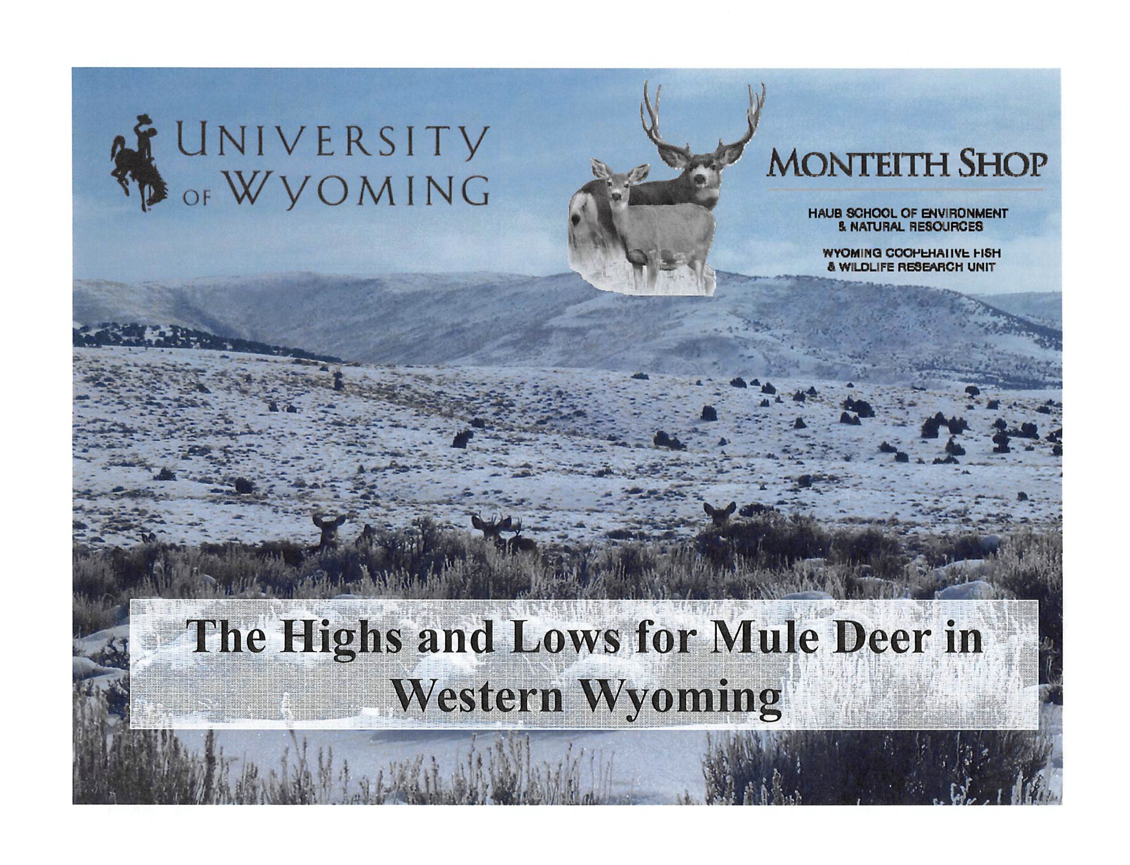 Wyoming Game and Fish Department - Mule Deer Winter Feeding