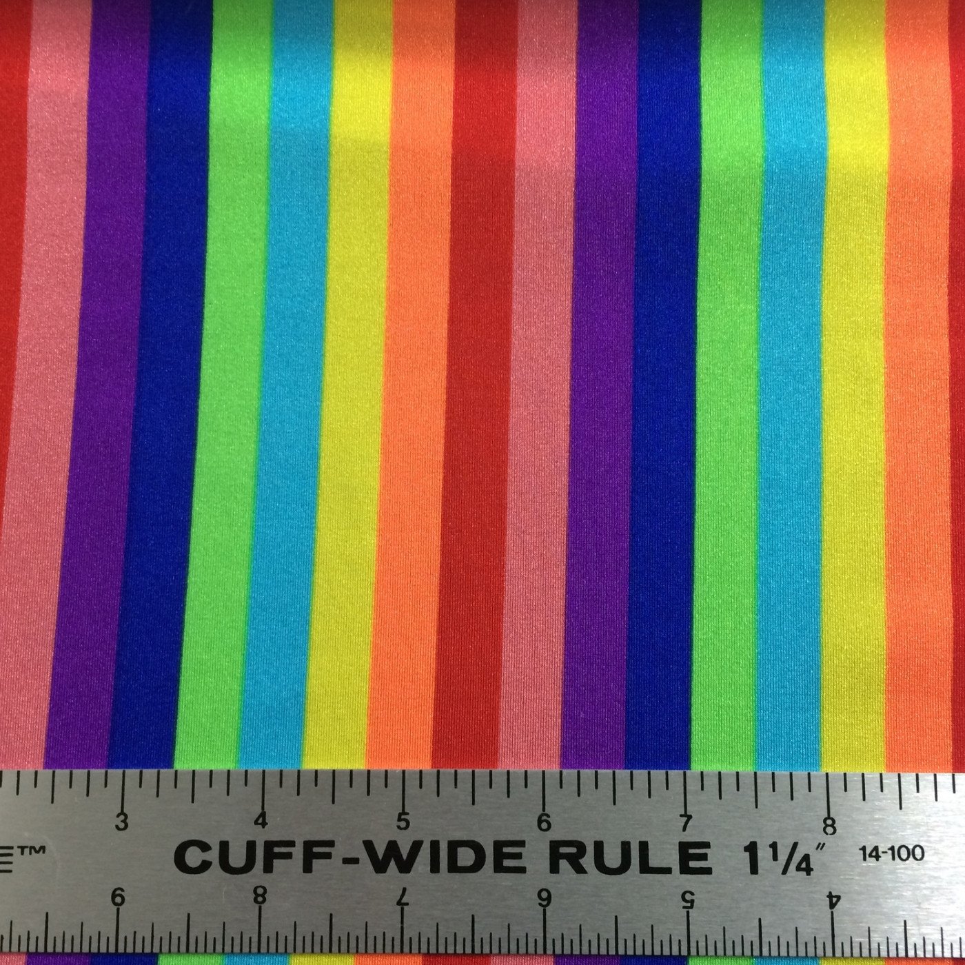 Rainbow Stripe Print Spandex Multi Colored Stripe fabric by the yard ...