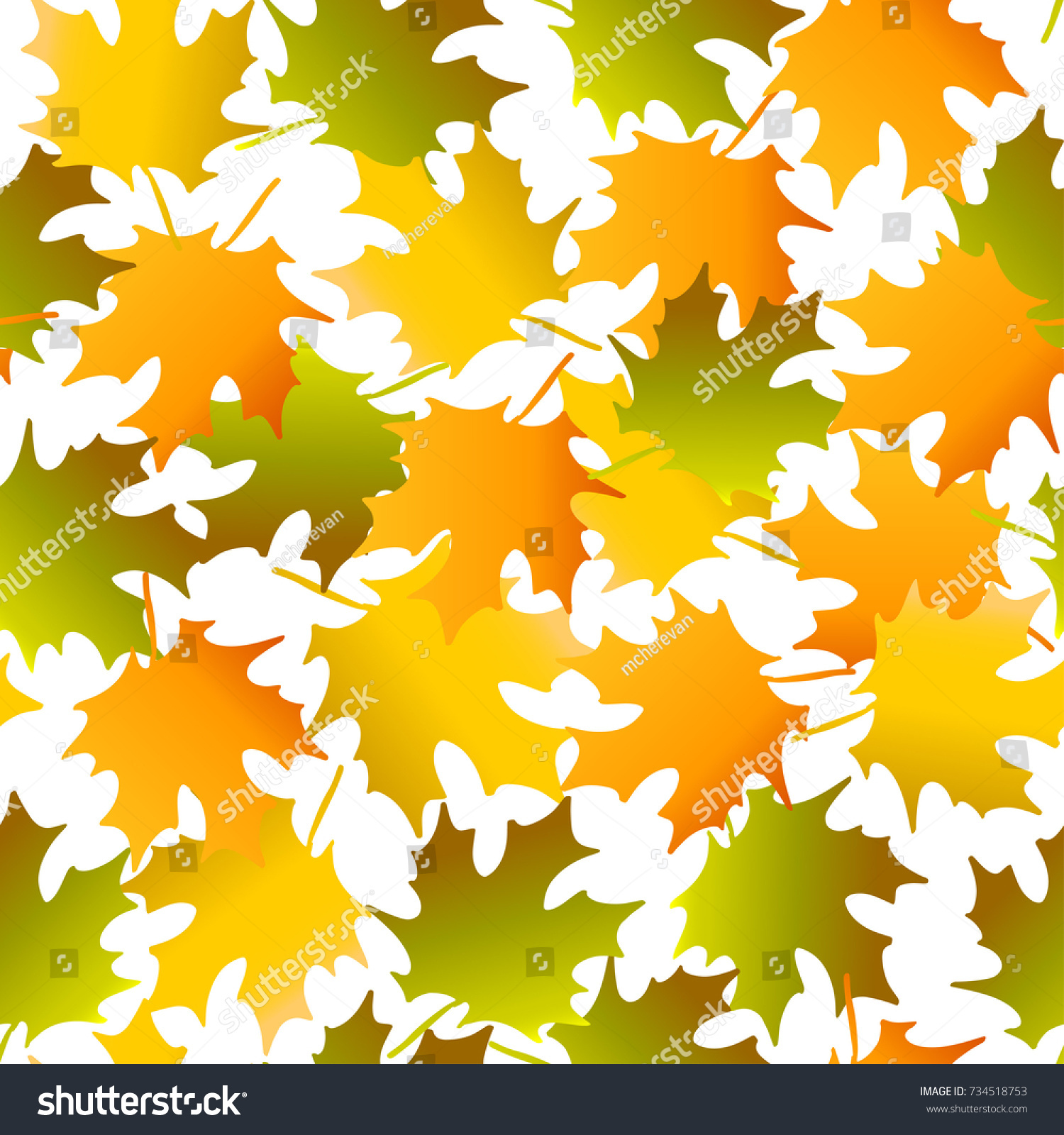 Retro Background Multicolored Maple Autumn Leaves Stock Illustration ...