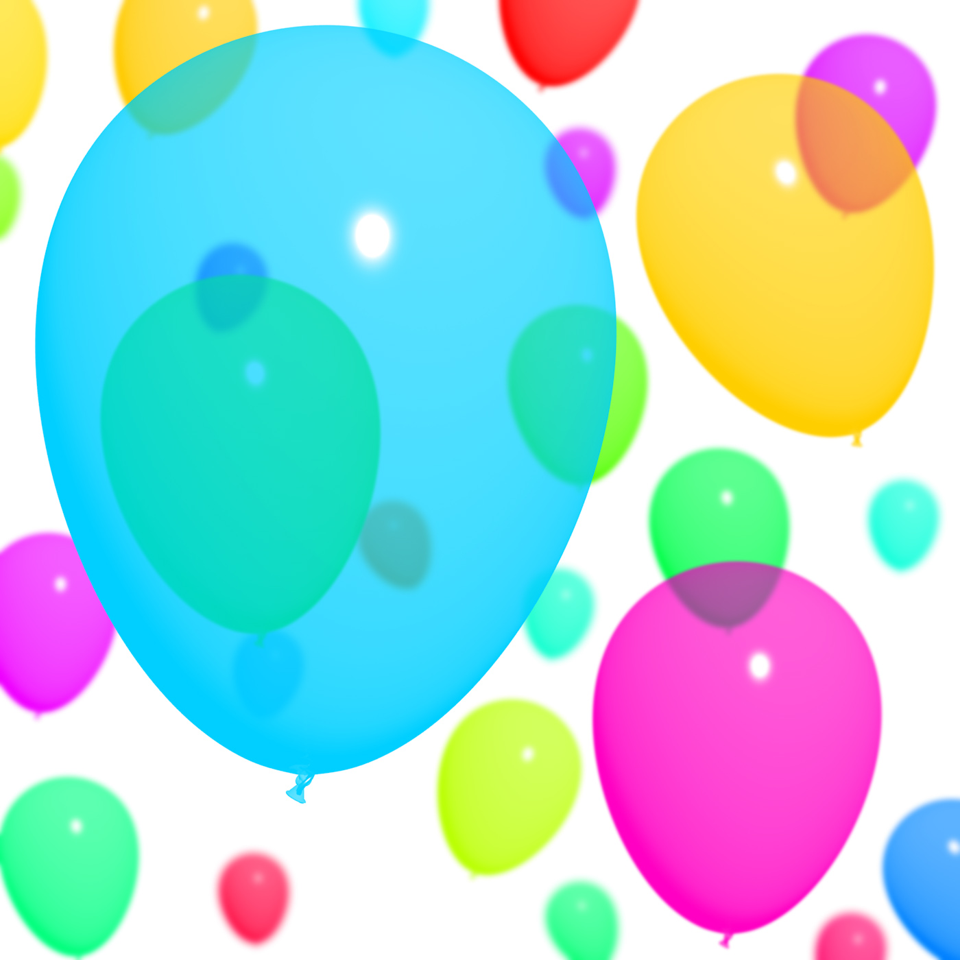 Multicolored balloons background for birthday or anniversary photo