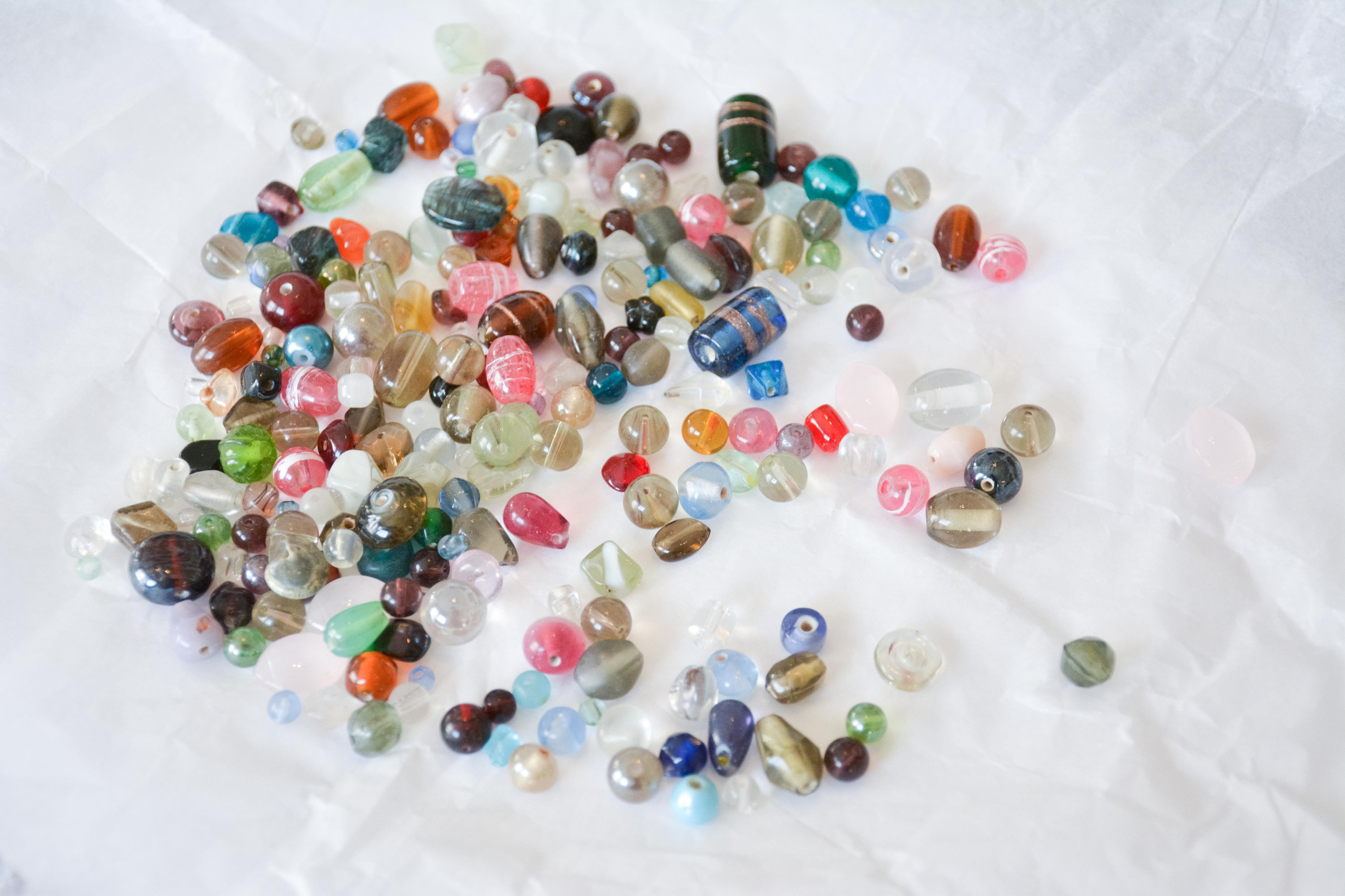 Destash Glass Beads, Bead Soup, Assorted Glass Bead Lot ...