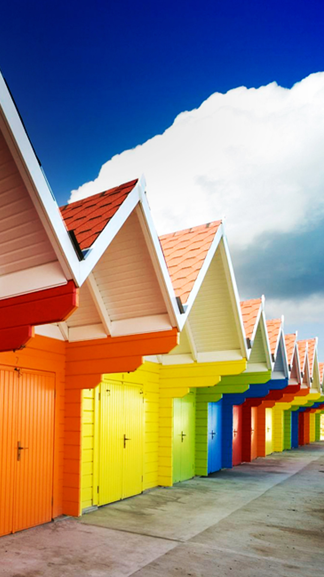 Multicolored Houses Lockscreen Android Wallpaper free download