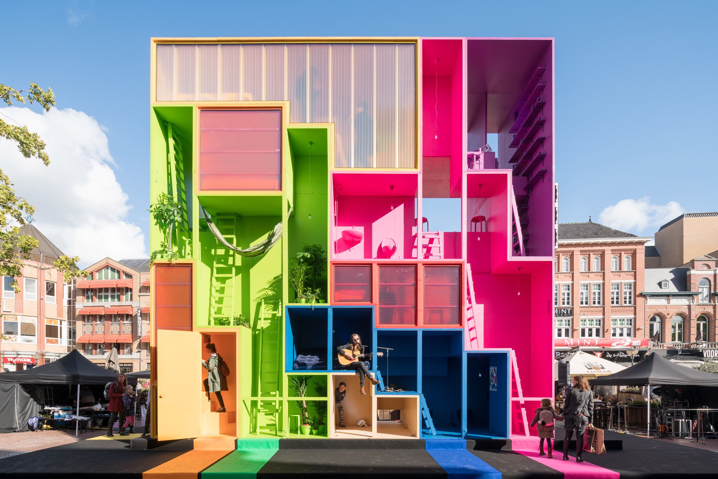 Dutch studio MVRDV has built a colourful, futuristic house, made up ...