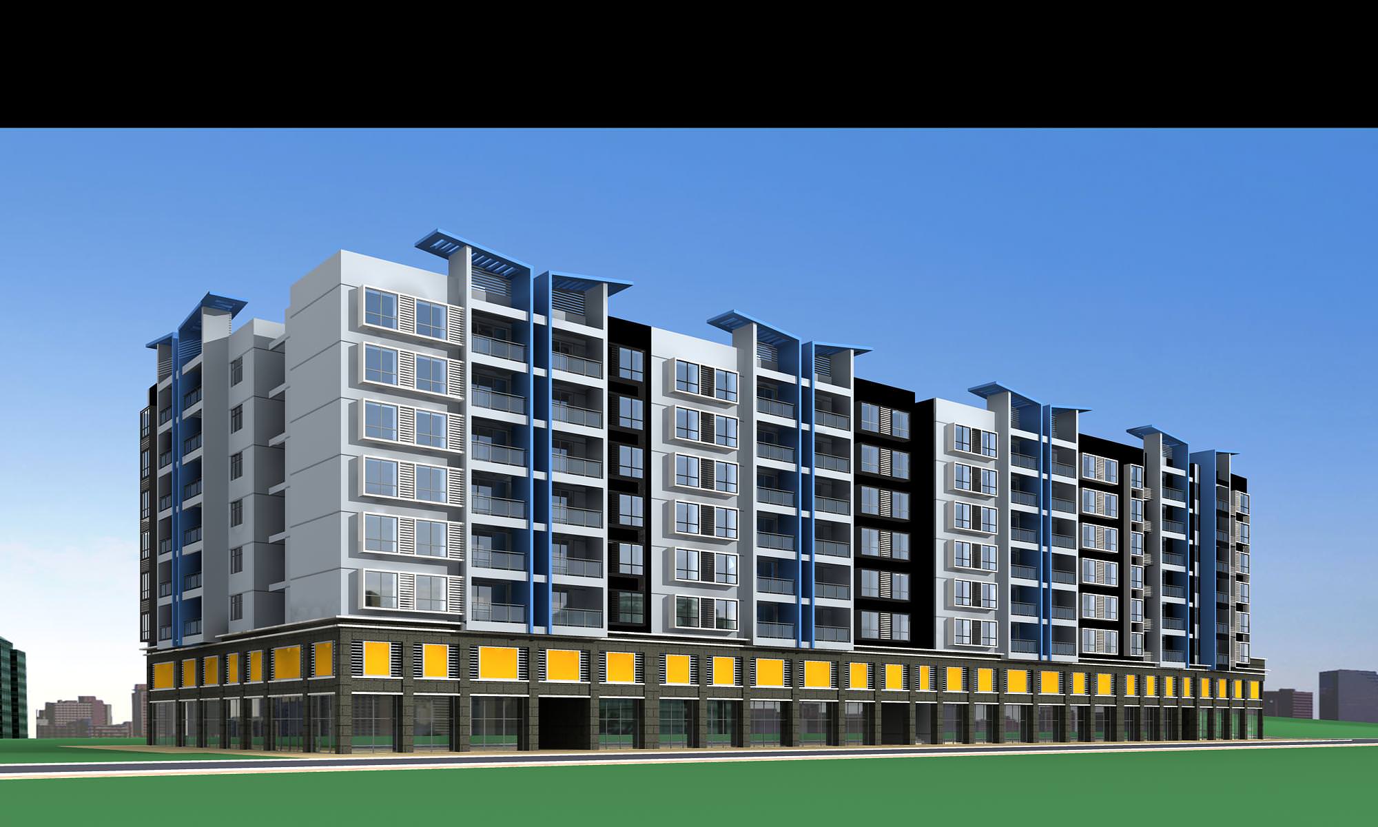 3D Multi Storey Apartment Buildings | CGTrader