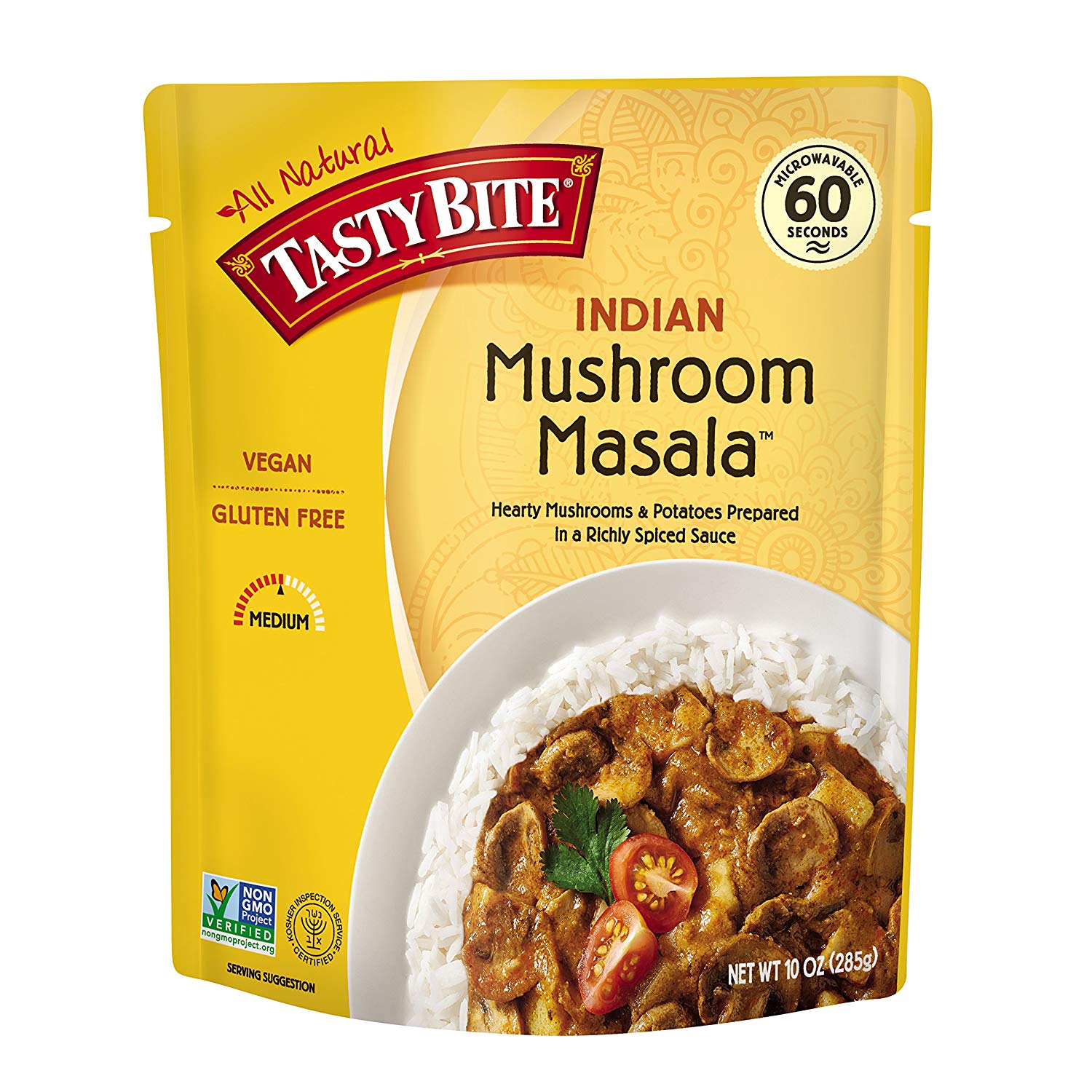 Amazon.com : Tasty Bite Indian Entree Mushroom Masala 10 Ounce (Pack ...