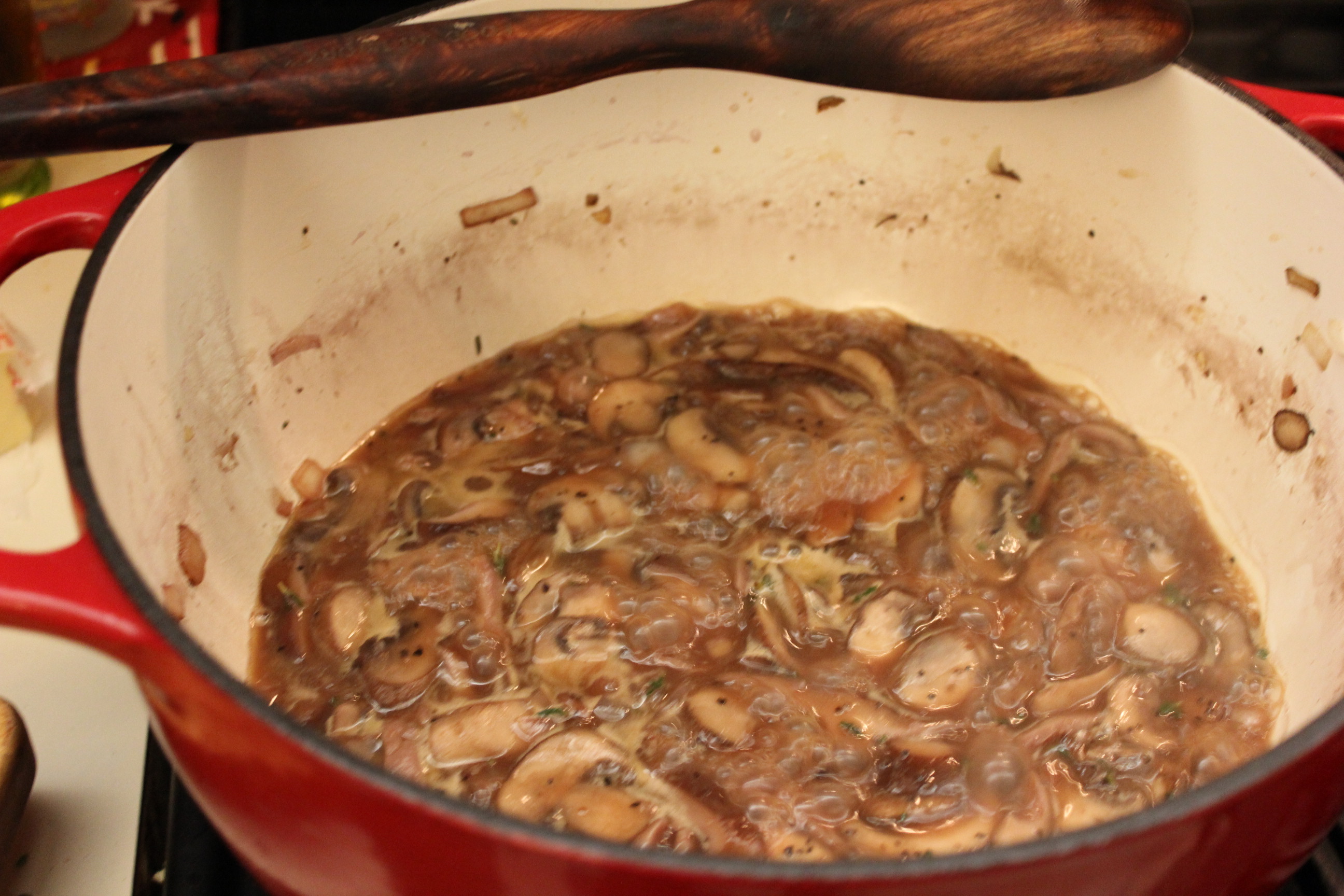 Burgundy-Reduced Mushrooms, Caramelized Onions and Swiss Burger ...