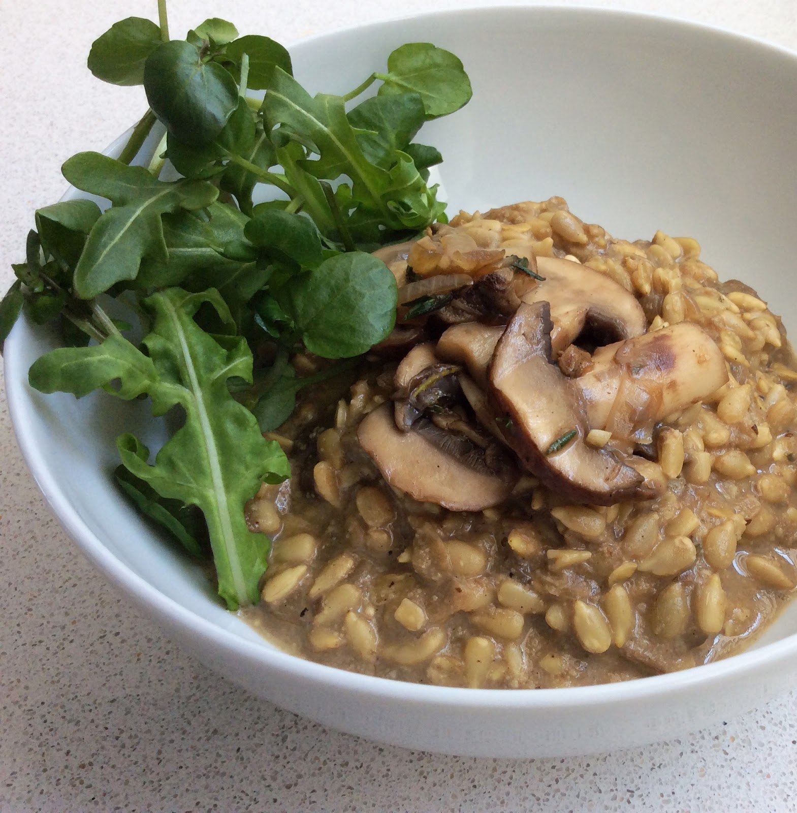 Paleo Mushroom and 'Cheese' Sunflower Seed 'Risotto'