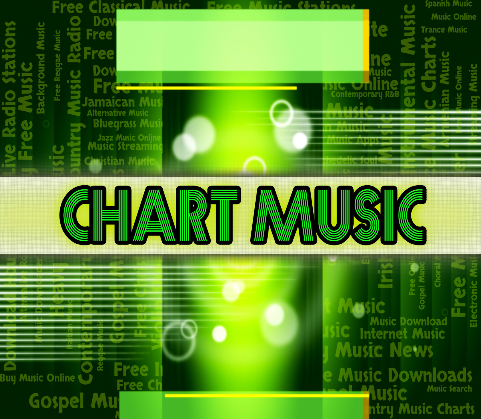 Music charts means best sellers and albums photo