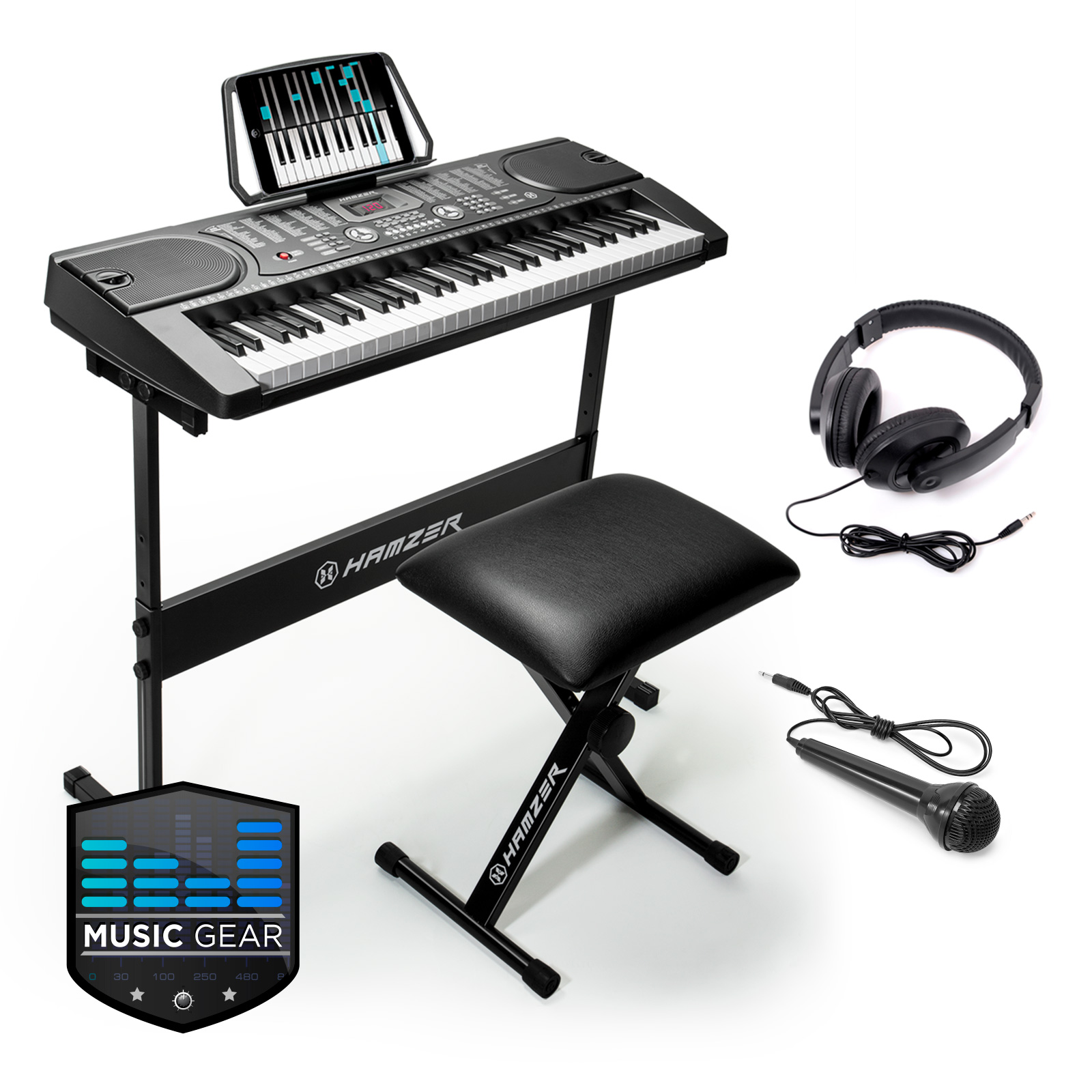 61-Key Digital Music Piano Keyboard - Portable Electronic Musical ...