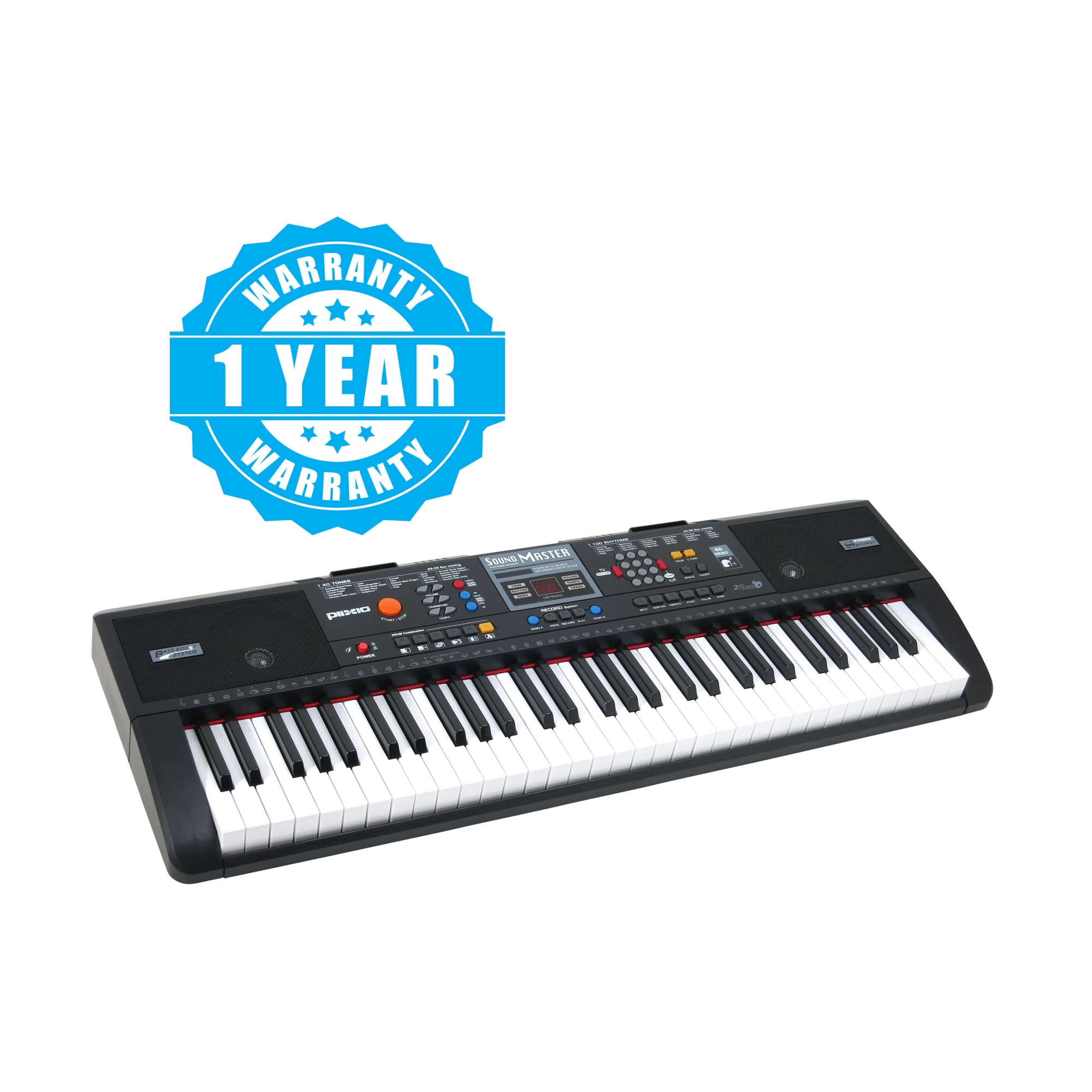 Plixio 61 Key Electric Music Keyboard Piano with USB & MP3 Input ...