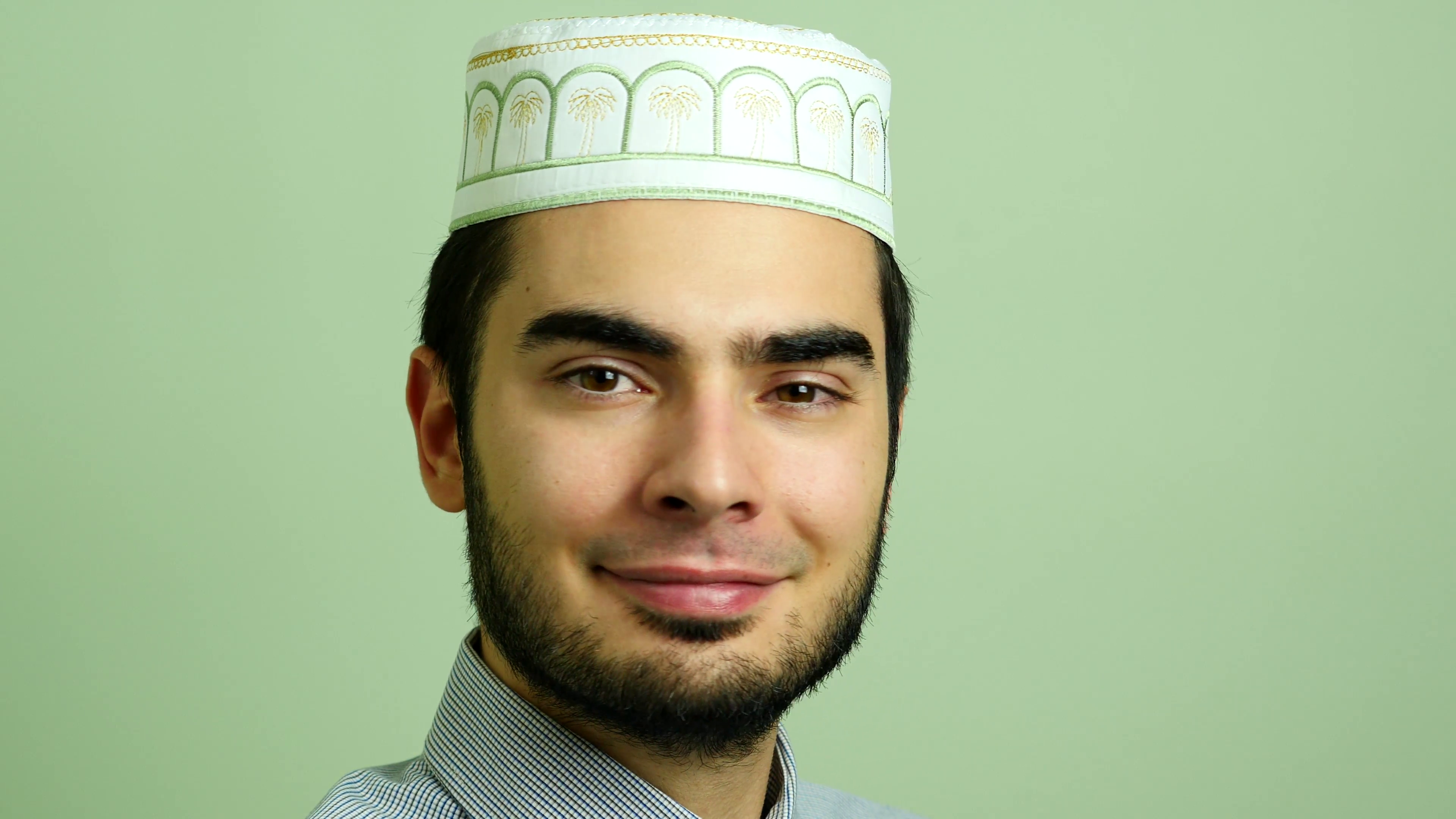 4K Portrait Of a Young Muslim Man Stock Video Footage - Videoblocks