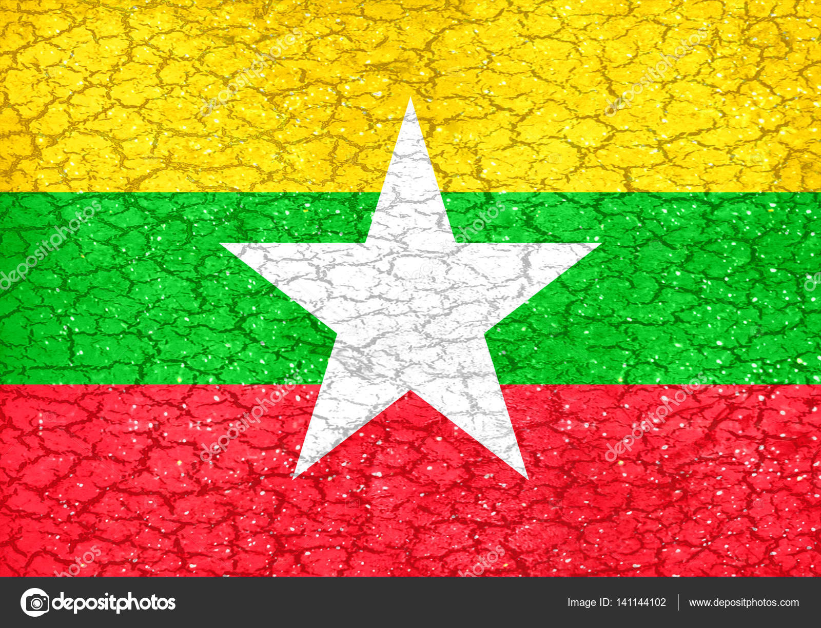 Grunge Style Myanmar National Flag — Stock Photo © DanFLCreativo ...