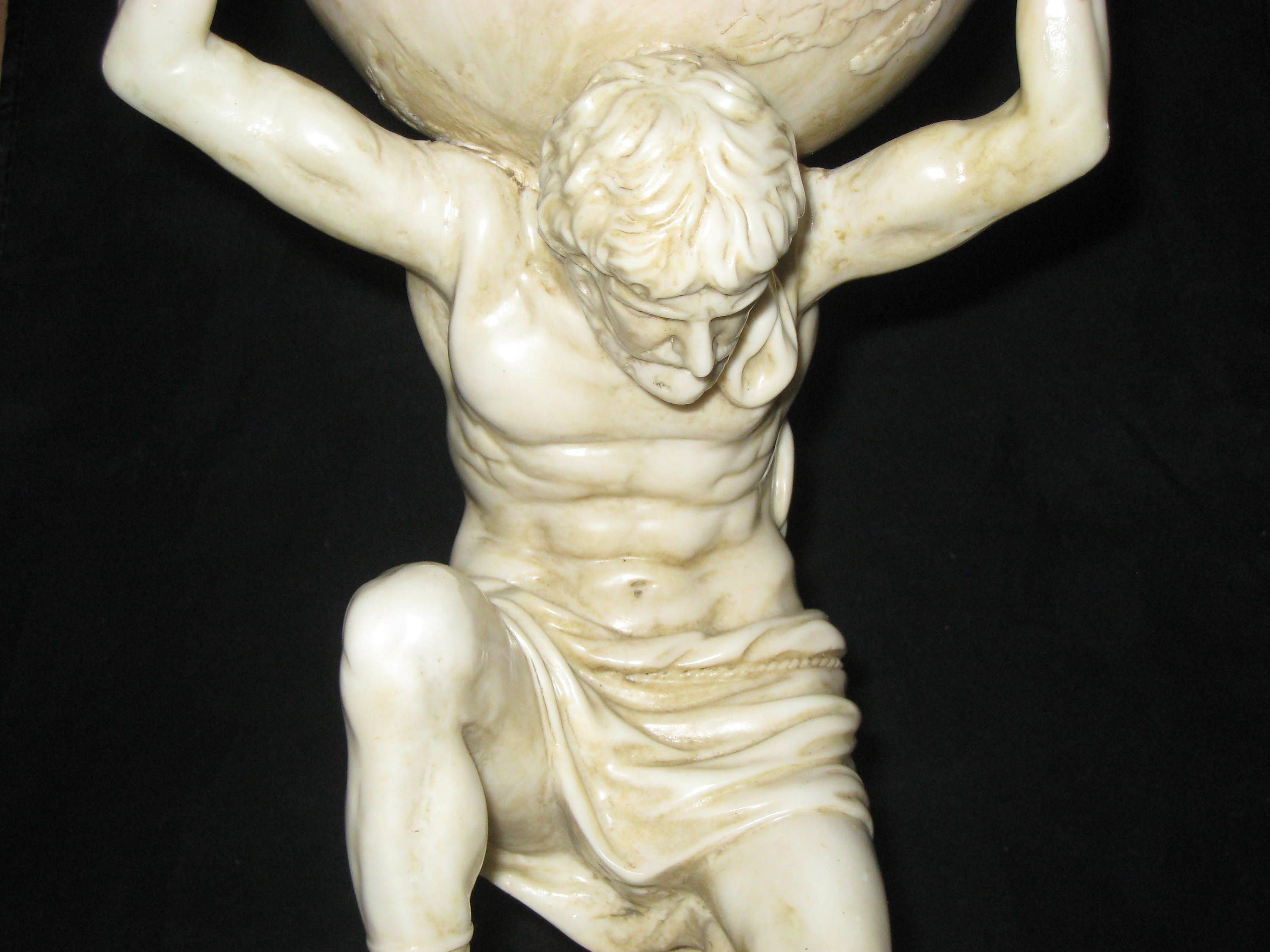 Greek Atlas Statue/Vintage Resin Atlas Statue/Mythical Greek God ...