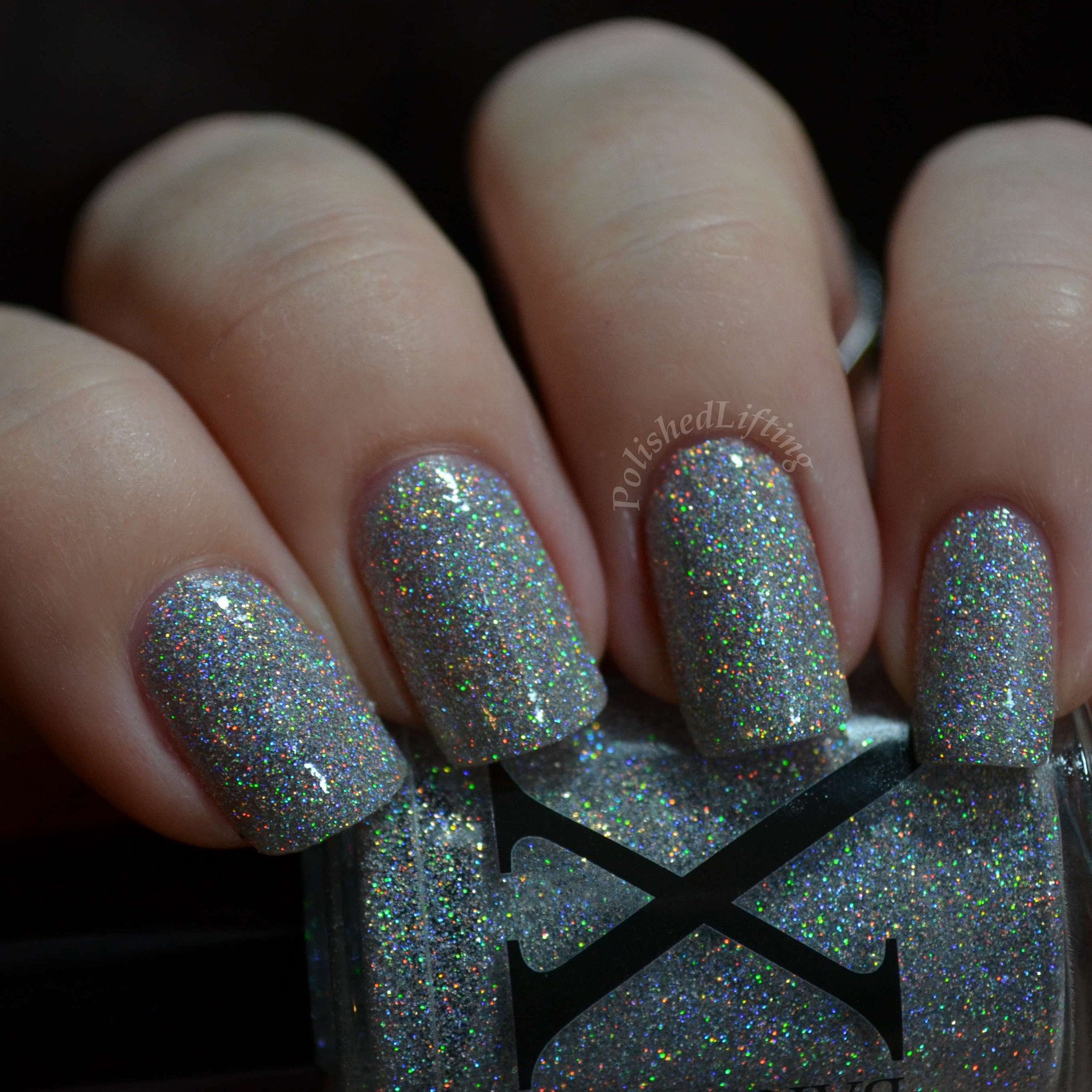 Silver Snow Surfer - Holographic Glitter Nail Polish - Baroness X