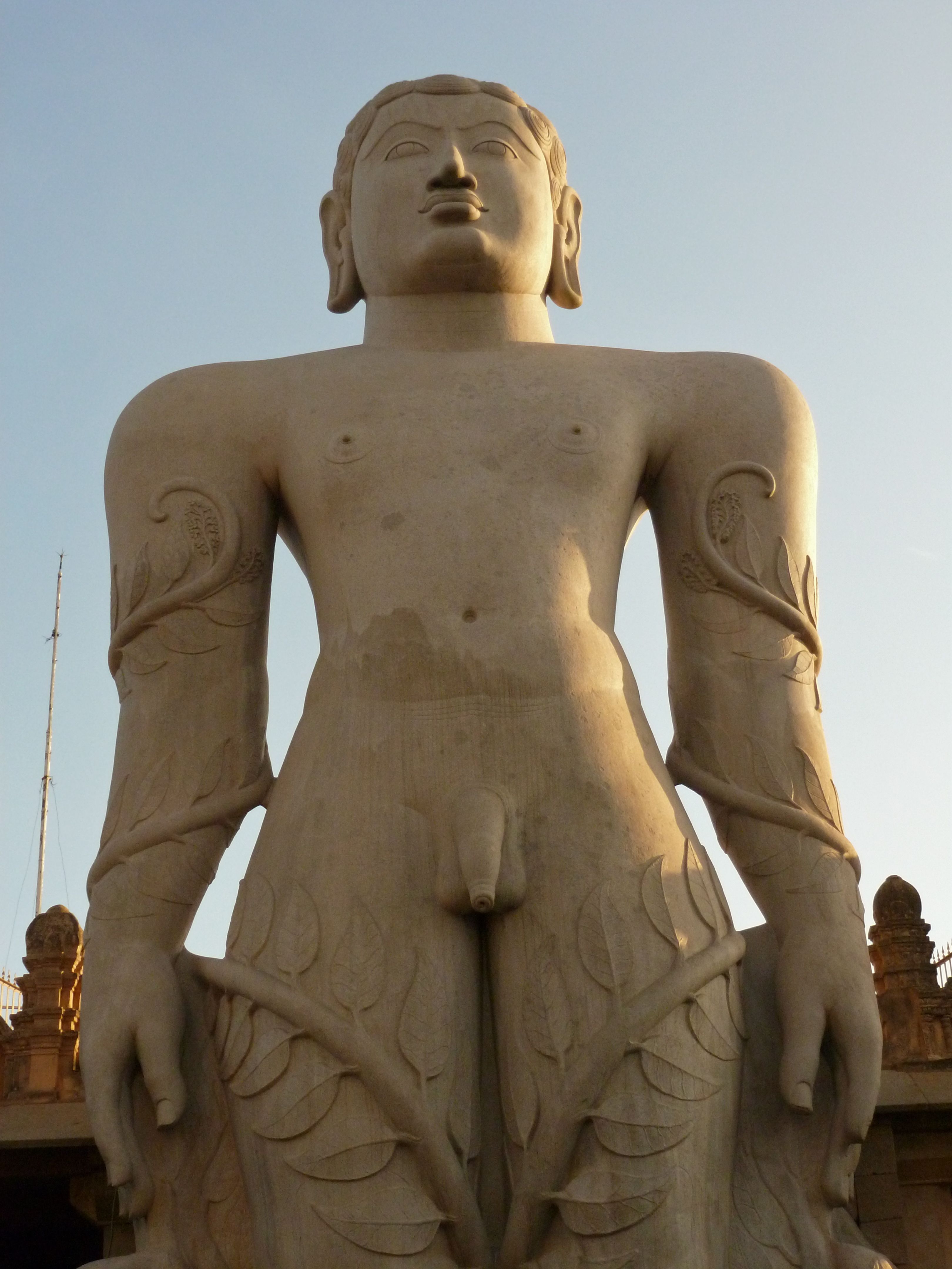 File:Naked Gomateshvara statue, Sravanbelagola.jpg - Wikimedia Commons