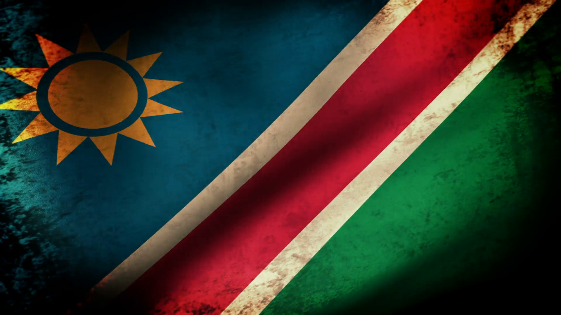 Namibia Flag Waving, grunge look Motion Background - VideoBlocks