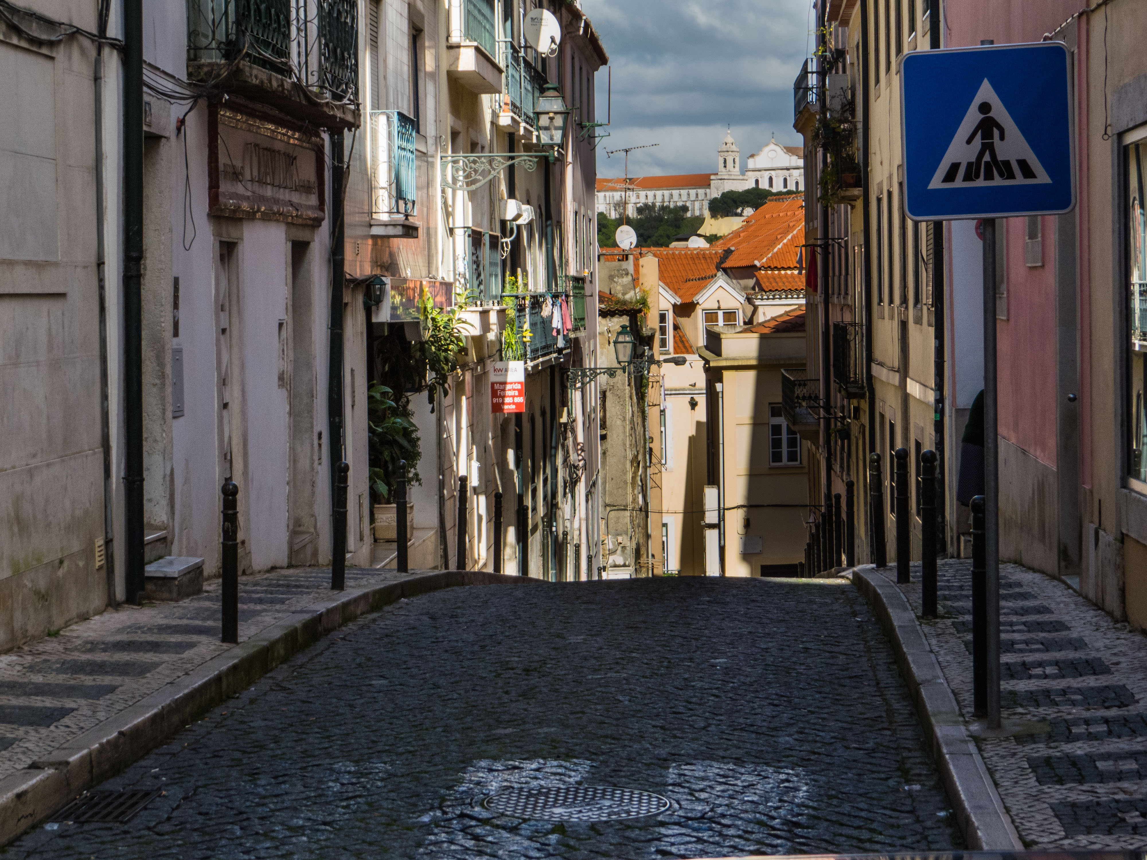 Narrow streets of lisbon photo
