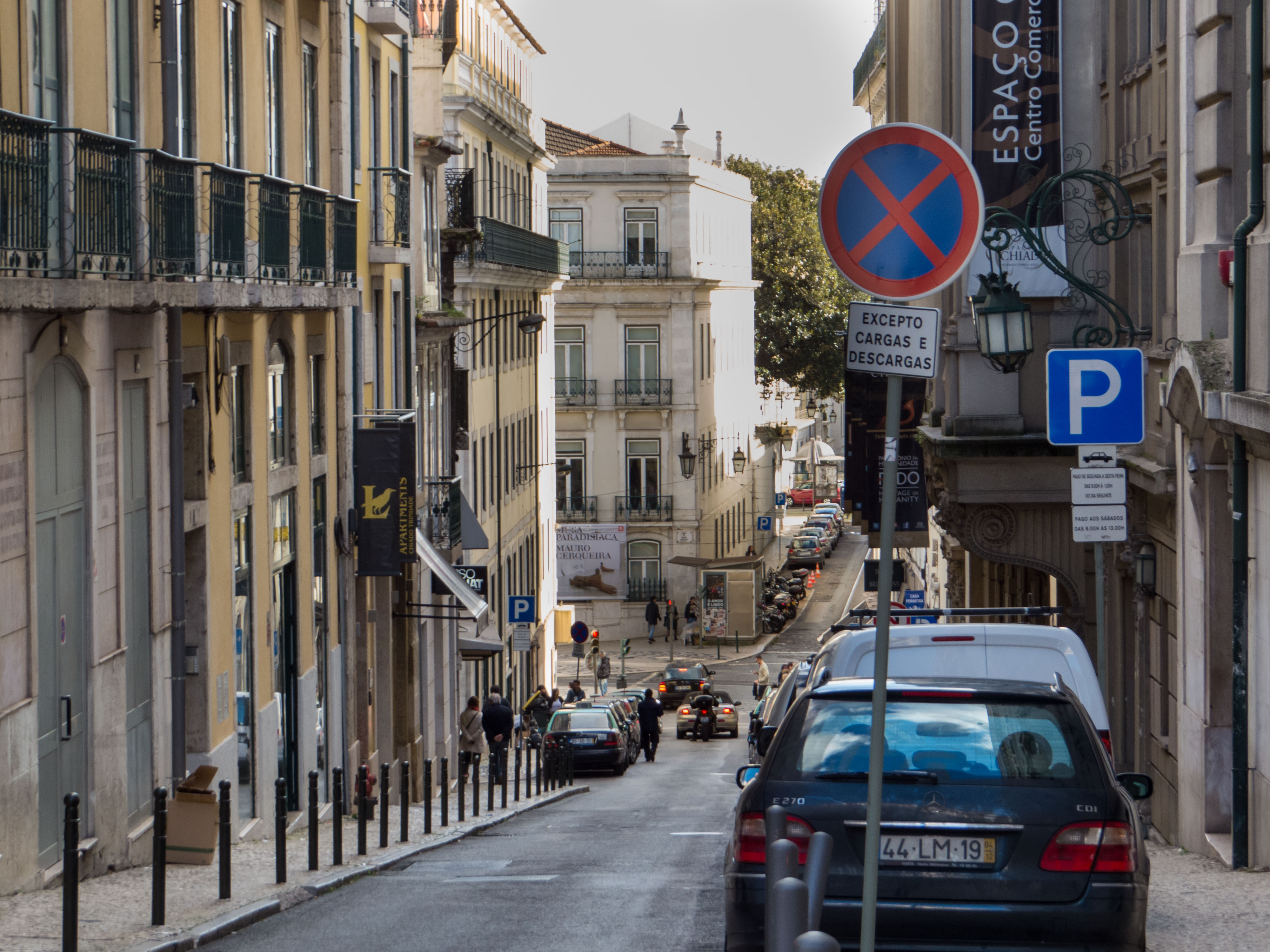 Narrow streets of lisbon photo