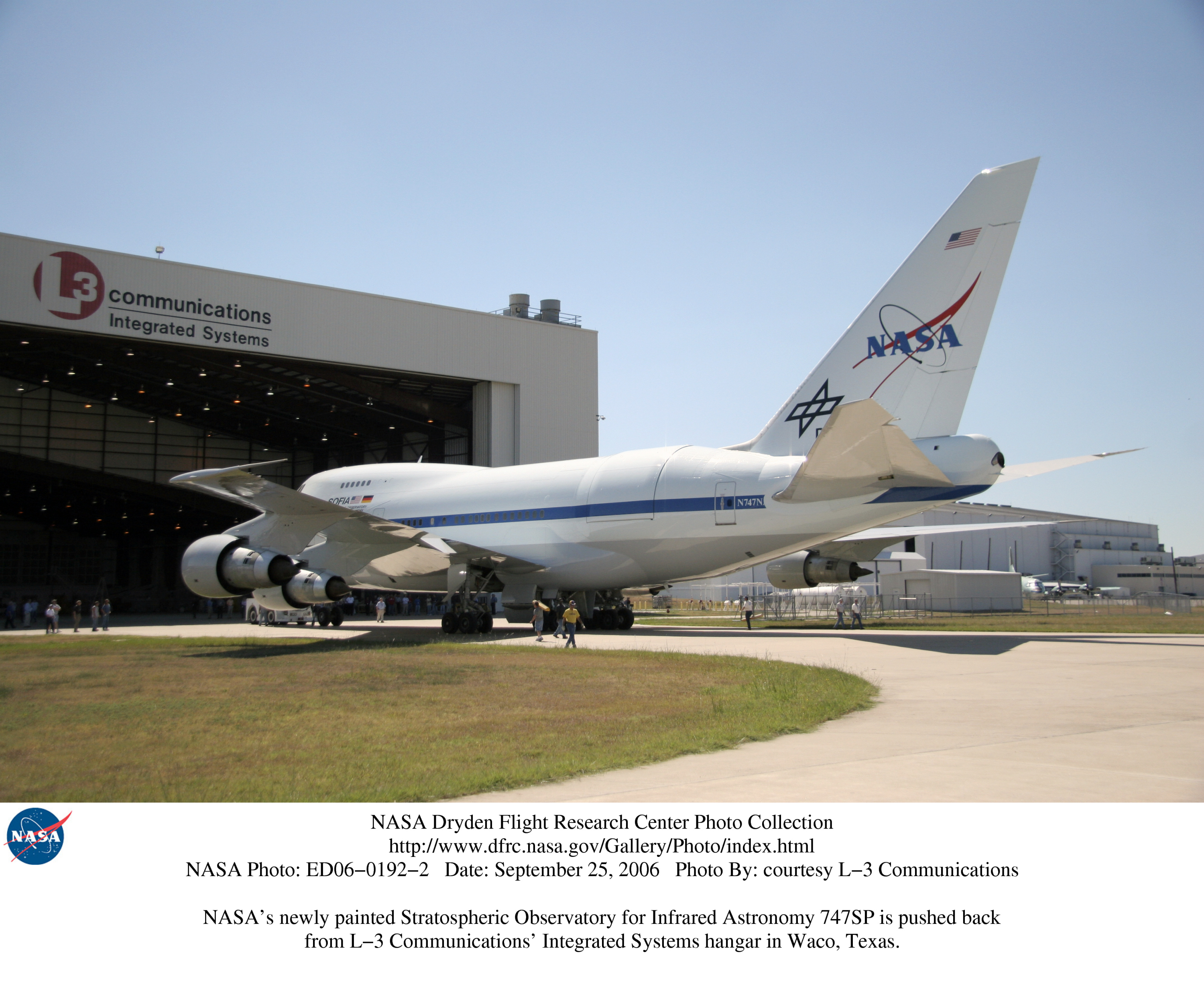 Nasa's stratospheric observatory for infrared astronomy 747sp photo