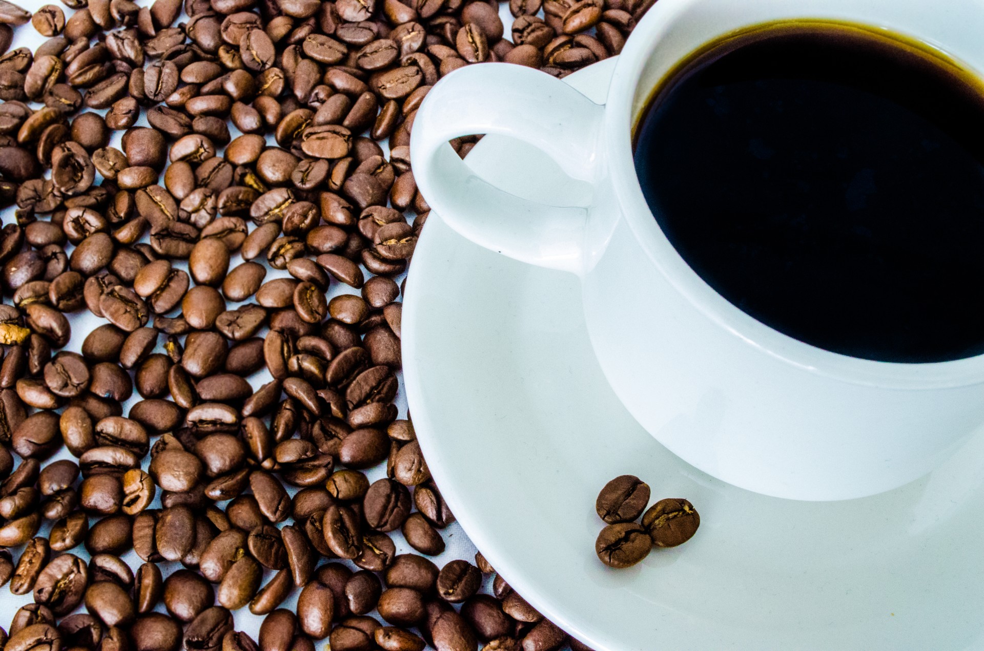 Coffee Cup And Beans Free Stock Photo - Public Domain Pictures