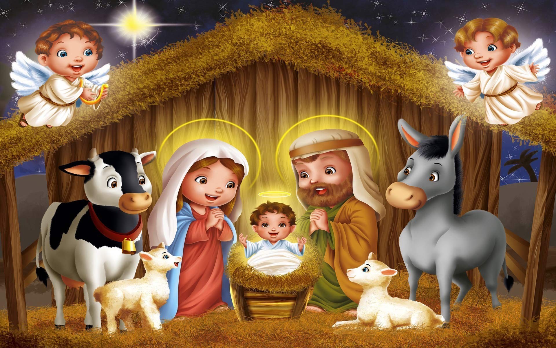 Christmas Nativity Scene wallpaper ·① Download free HD backgrounds ...