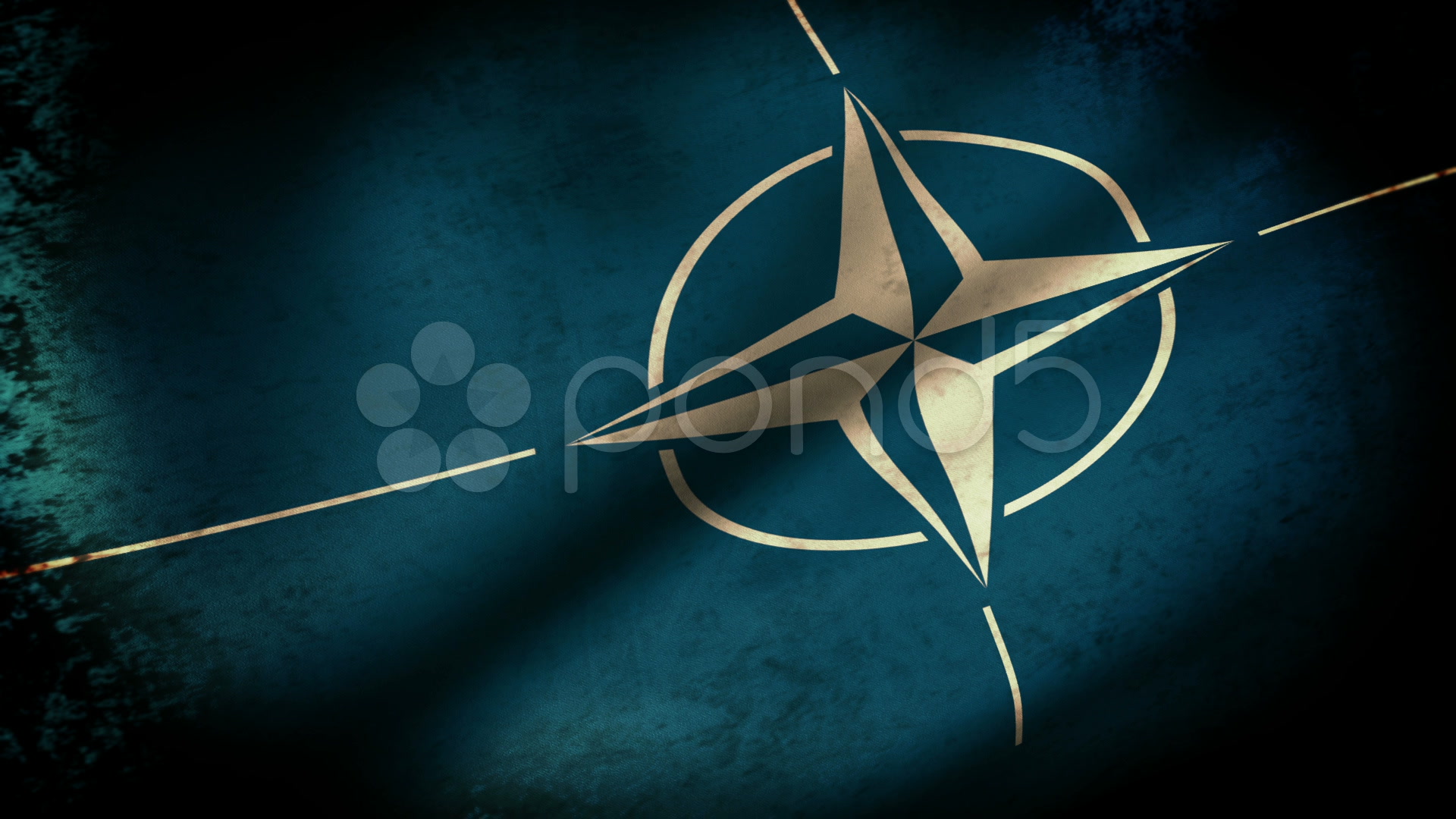 NATO Flag Waving, grunge look ~ Stock Video #8640730 | Pond5