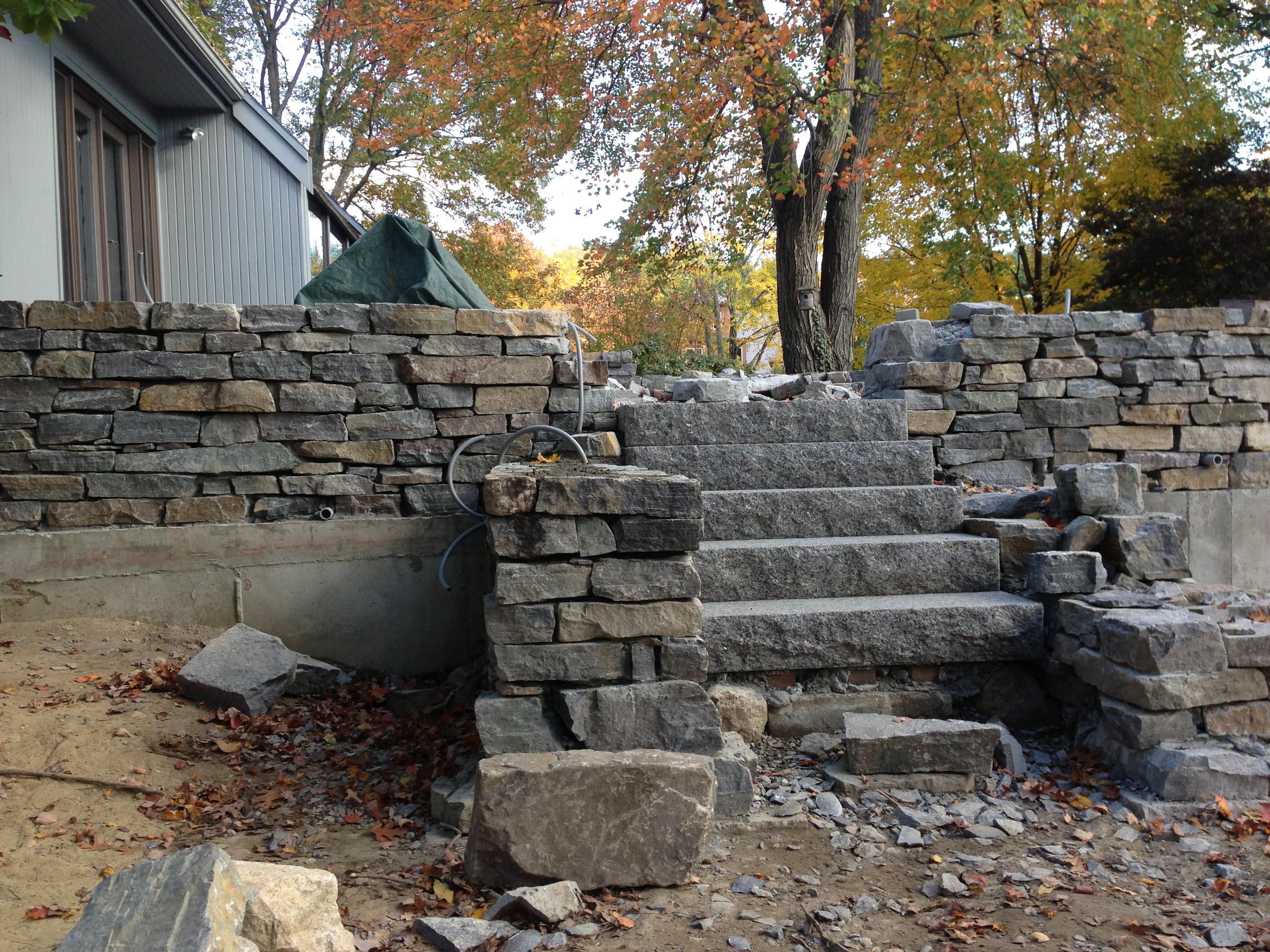 Artistic-Landscapes.com Blog » Natural Stone Wall and Patio in ...