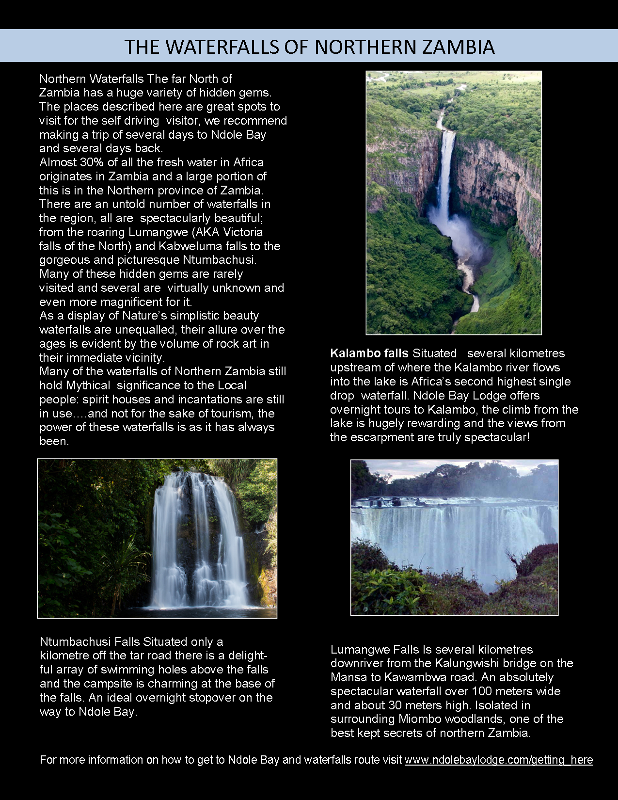 13.07.2017 - THE WATERFALLS OF NORTHERN ZAMBIA » Ad-dicts! In your ...