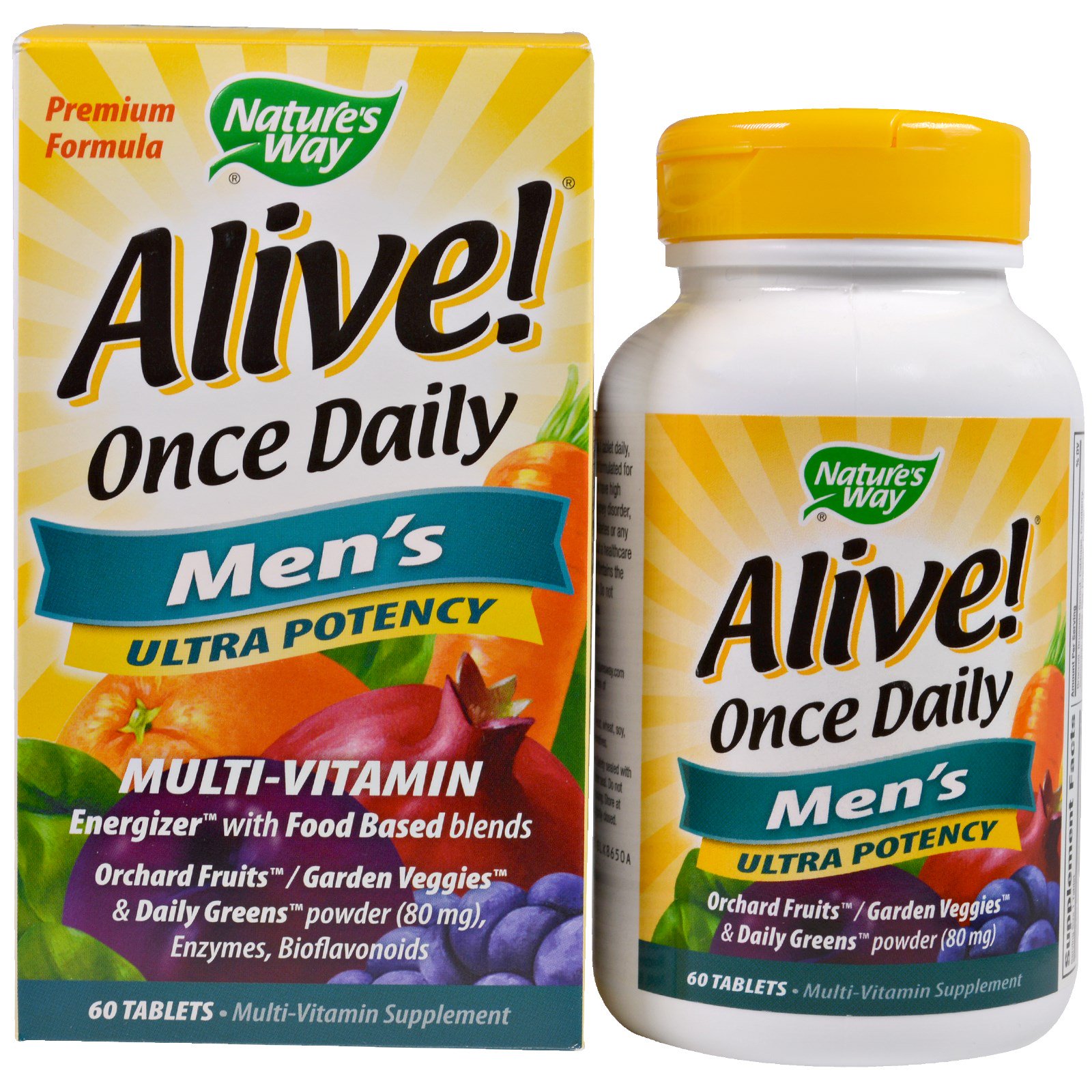 Nature's Way, Alive! Once Daily, Men's Multi-Vitamin, 60 Tablets ...