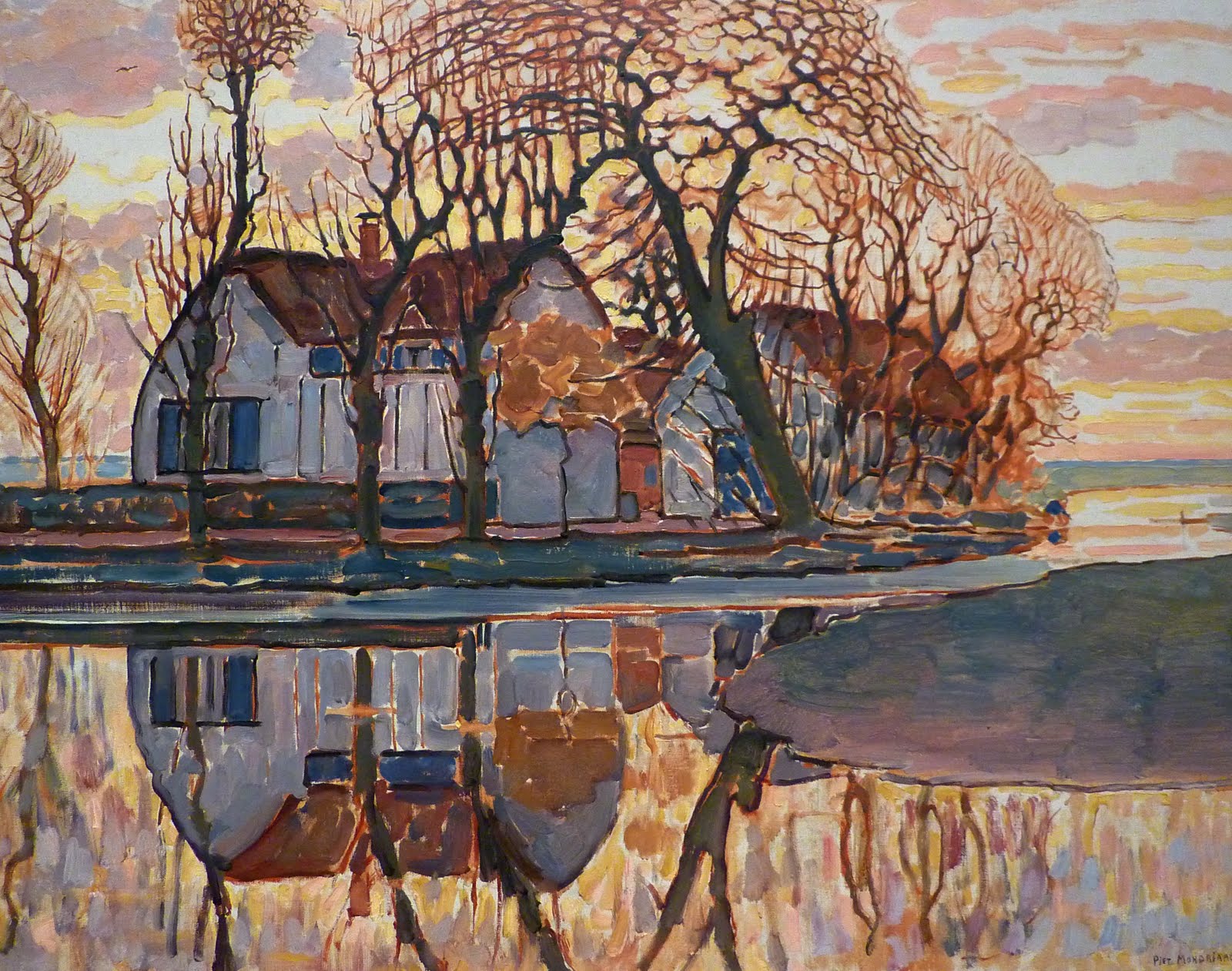 Piet Mondrian - Farm near Duivendrecht, 1916 | Trivium Art History