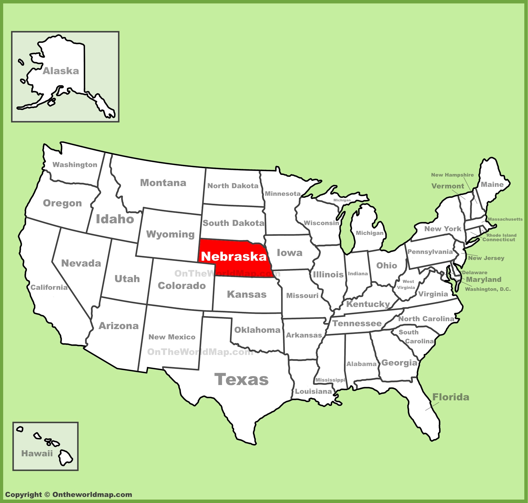 Nebraska State Maps | USA | Maps of Nebraska (NE) ﻿
