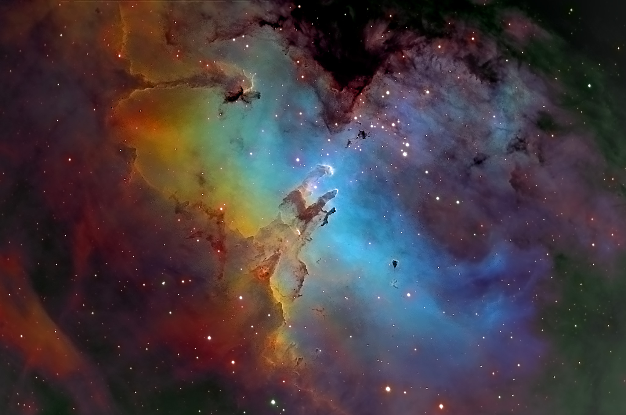 The Eagle Nebula (M16) in Hubble palette - Astronomy Magazine ...