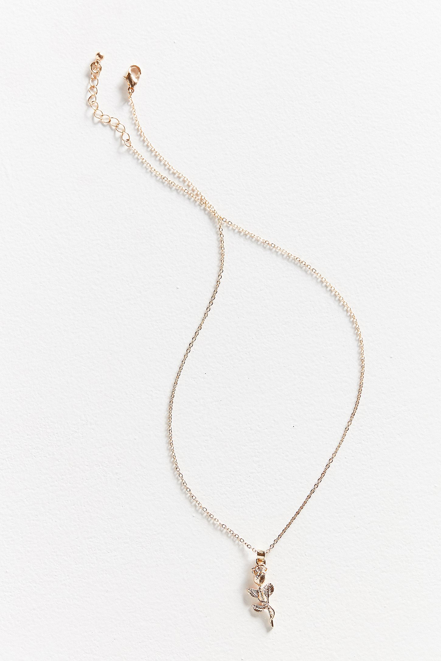 Simple Rose Pendant Necklace | Urban Outfitters