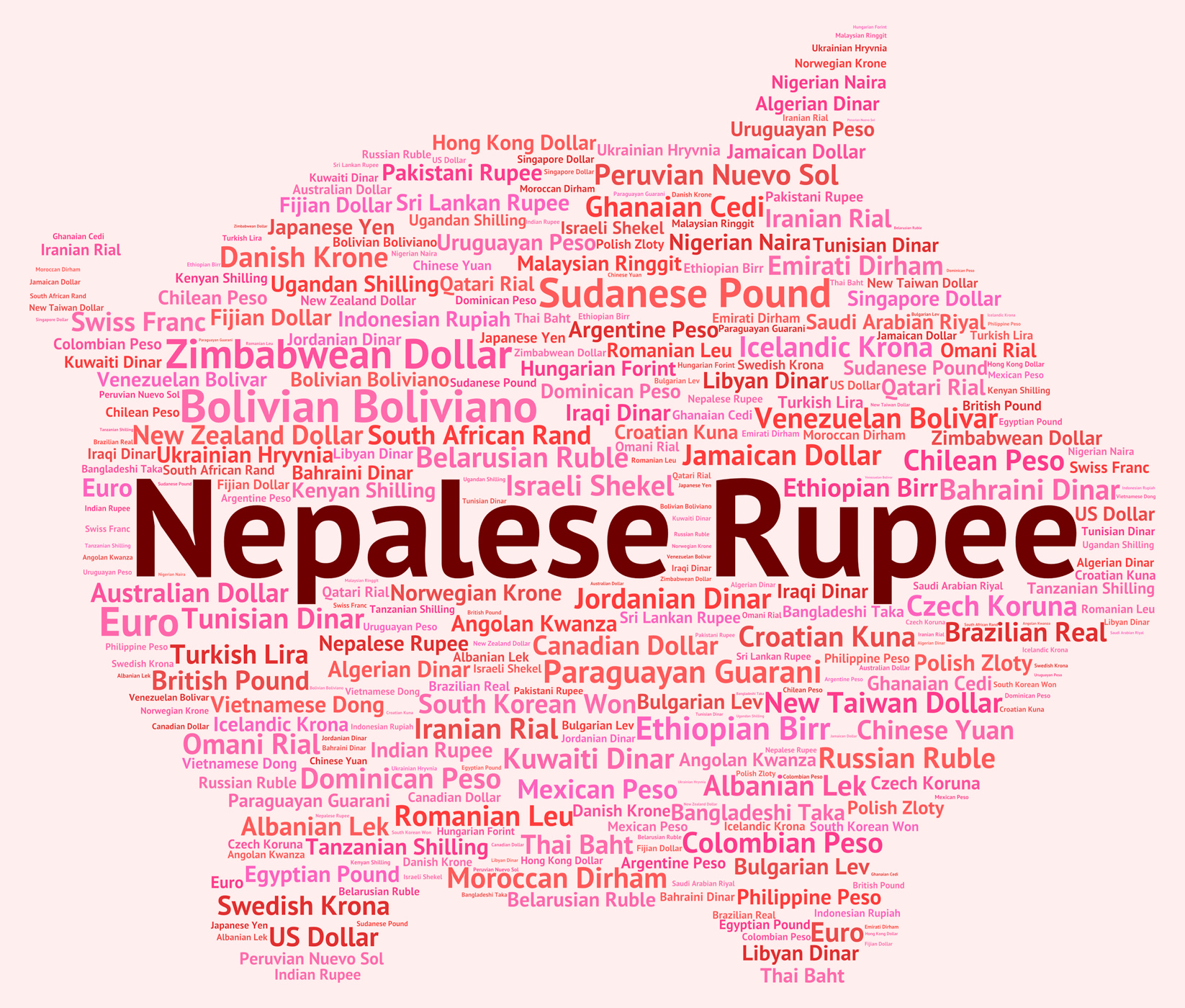 Nepalese rupee represents currency exchange and coinage photo