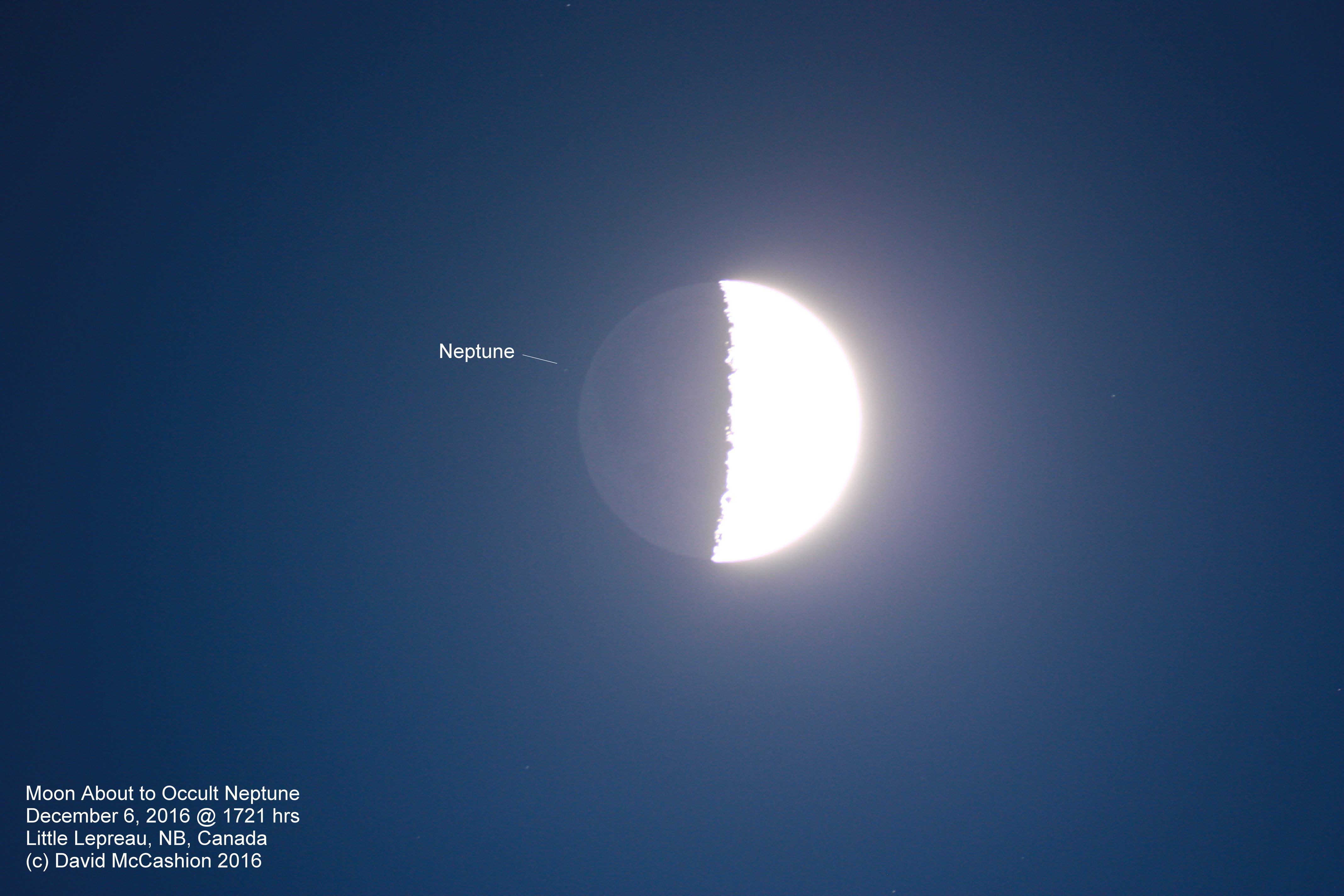 Moon/Neptune conjunction Dec 6, 2016 - Astronomy Magazine ...