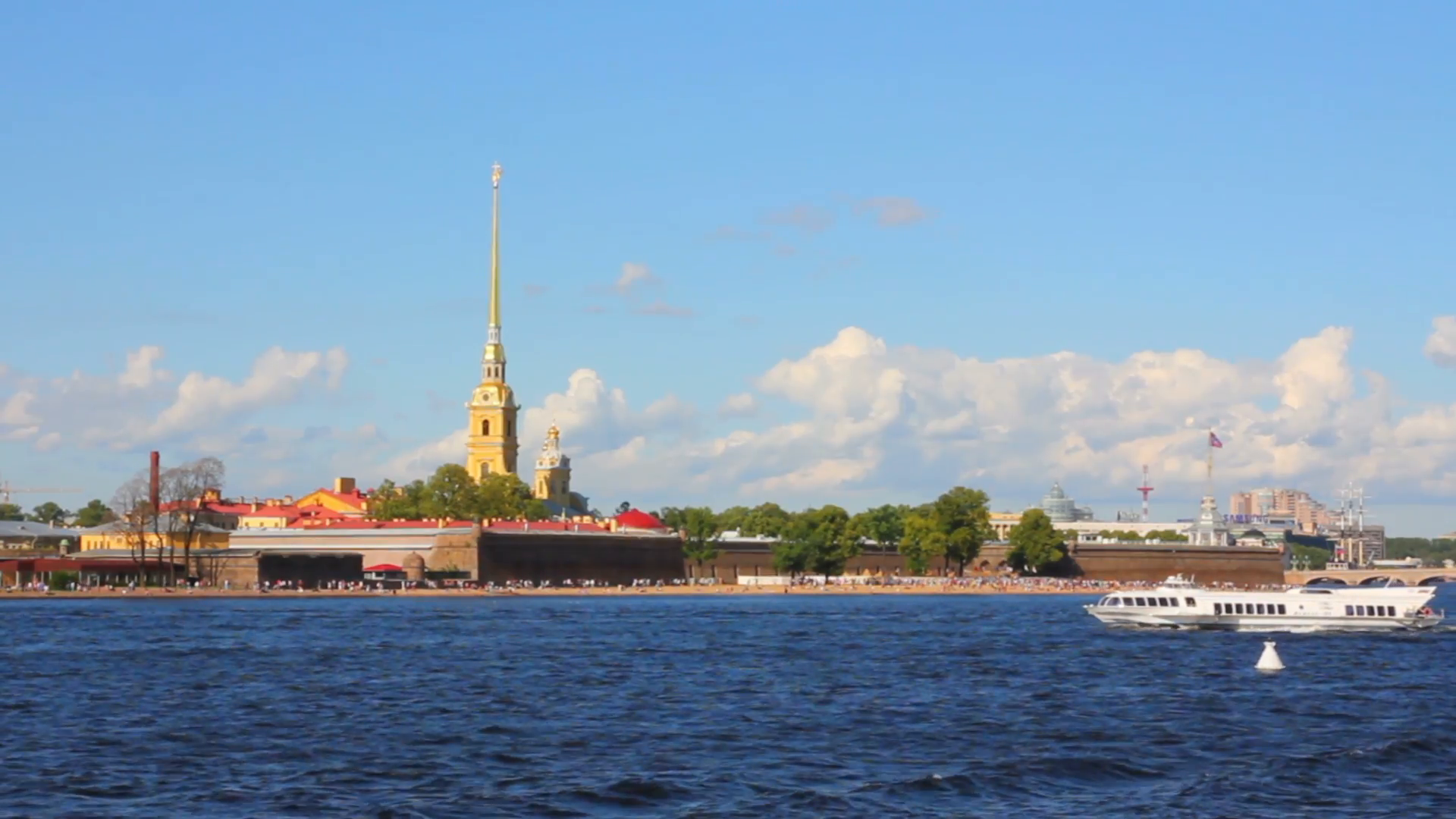 Neva river in the historical center of Saint-Petersburg, Russia ...