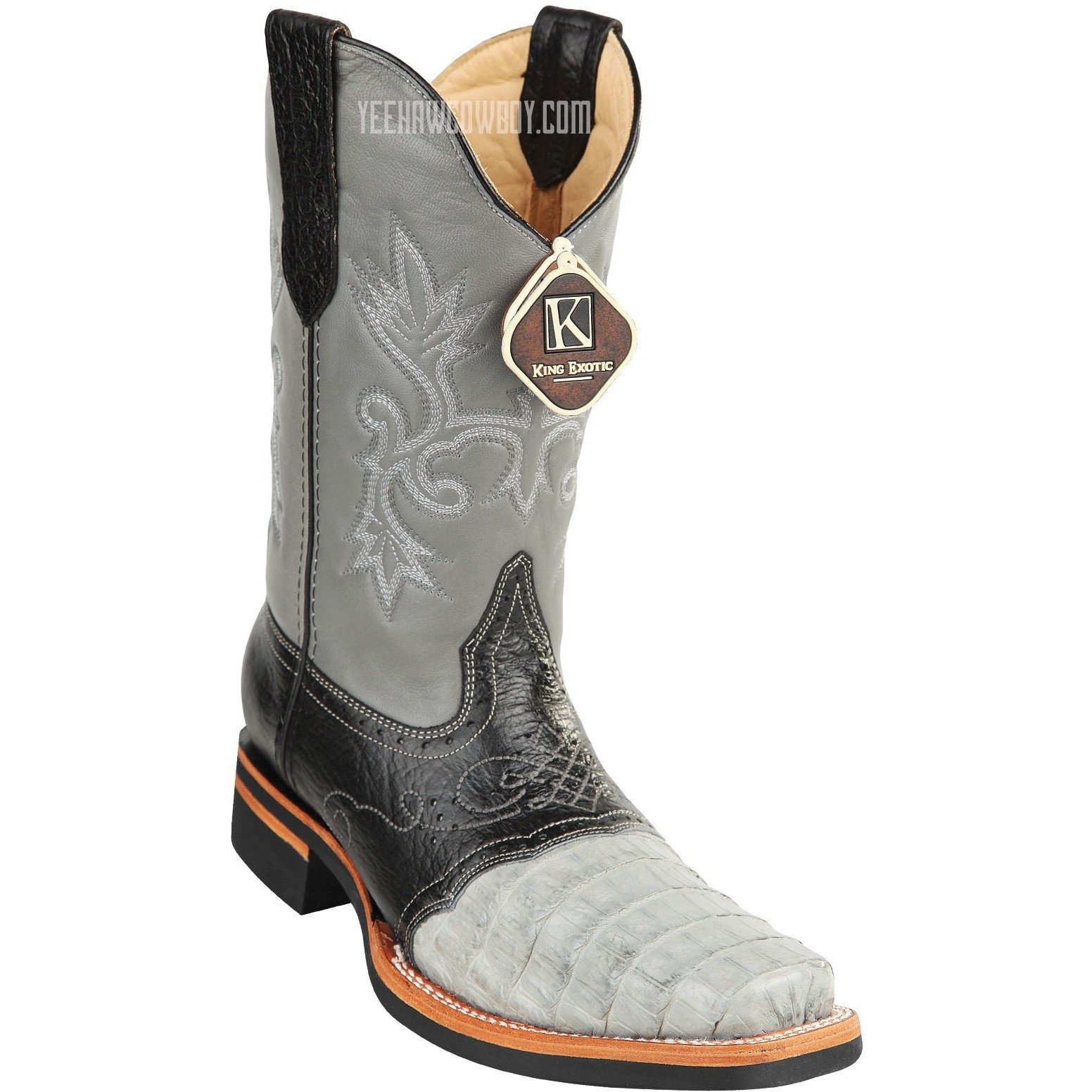 Caiman Belly Square Toe Boots By King Exotic Boot Company New ...