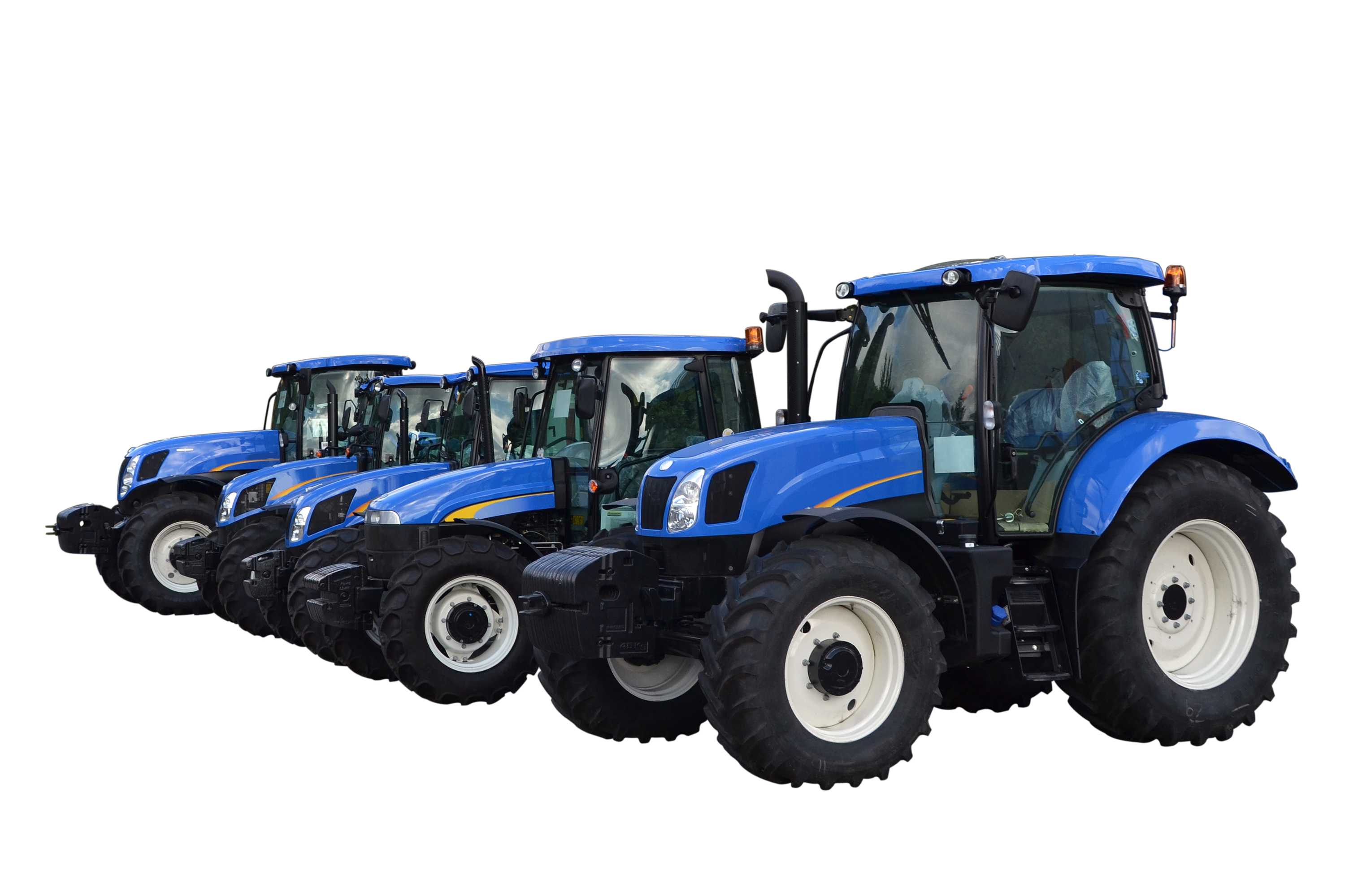 New tractors isolated, Agricultural, Power, Work, Whitebackground, HQ Photo