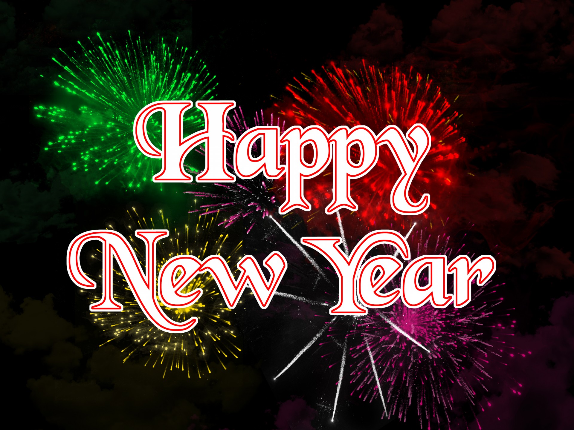 Happy New Year Fireworks Free Stock Photo - Public Domain Pictures