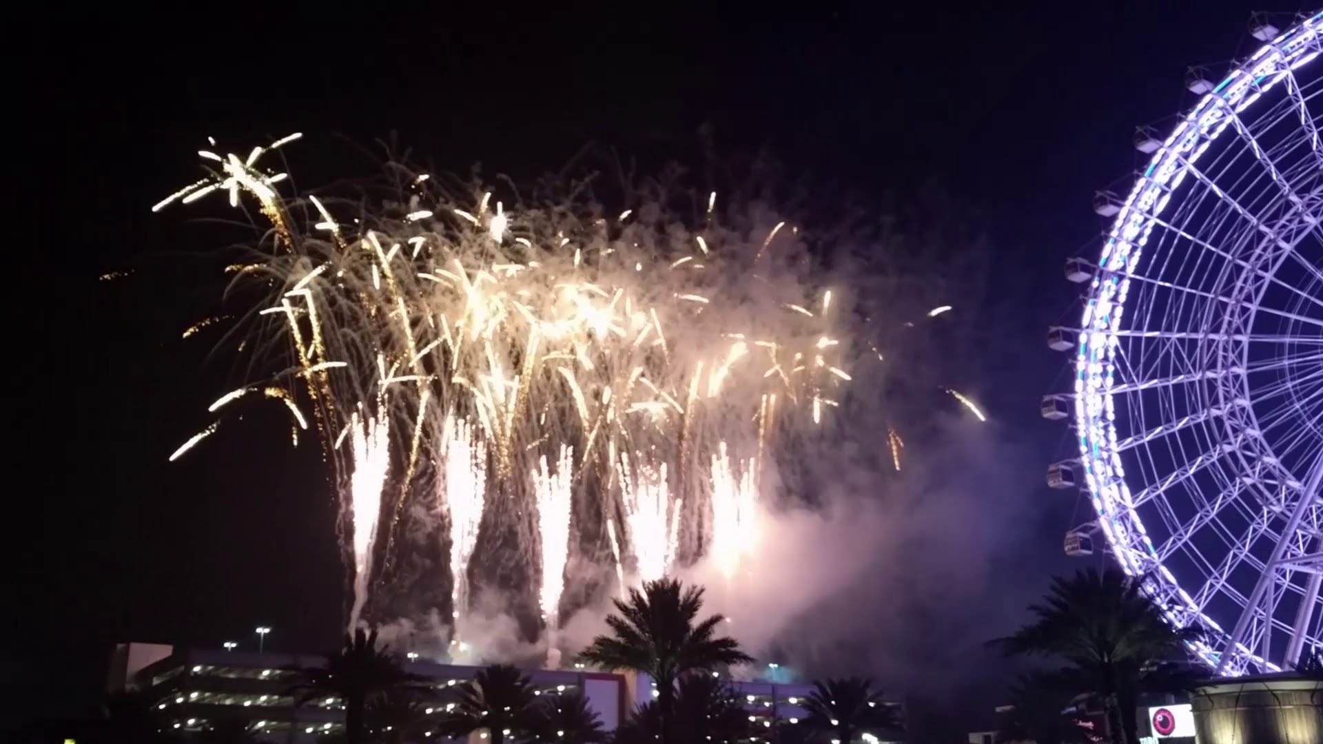 Orlando Eye fireworks to celebrate New Year's Eve 2015-2016 - YouTube