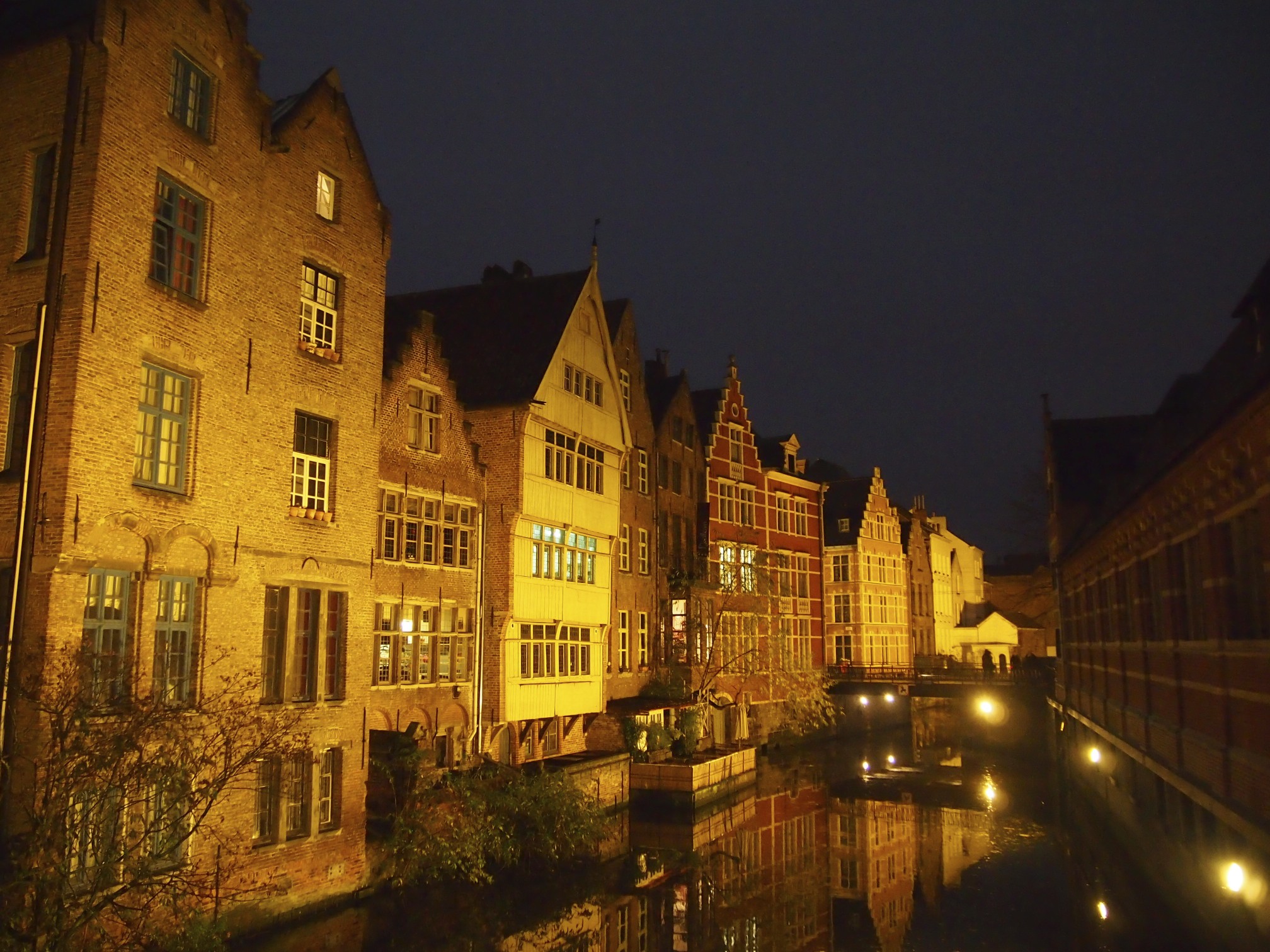 Night Canal in Ghent, Belgium, Belgium, Canal, Ghent, Night, HQ Photo