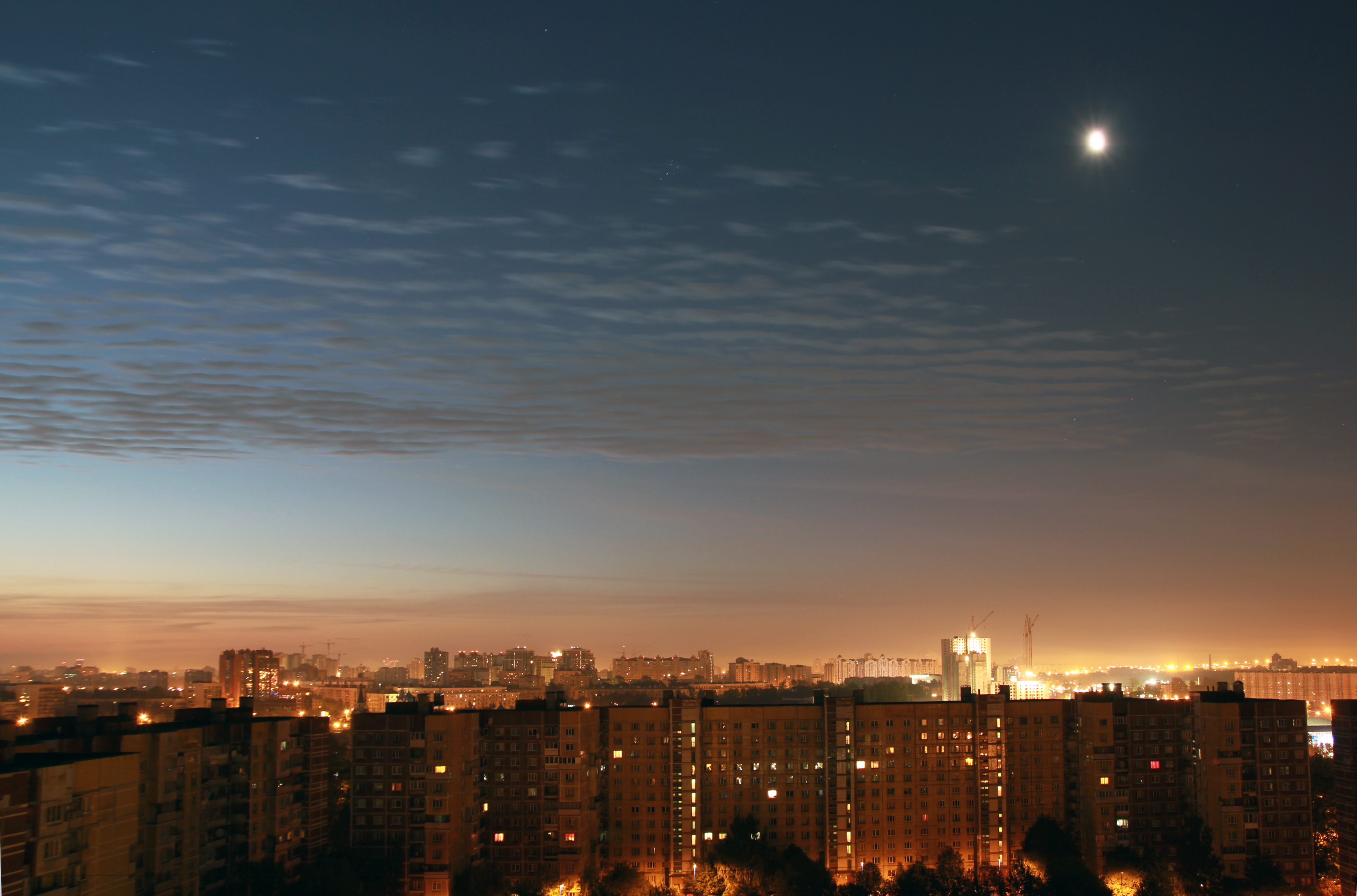 Night over Saint Petersburg, Architecture, Russian, Urban, Summer, HQ Photo