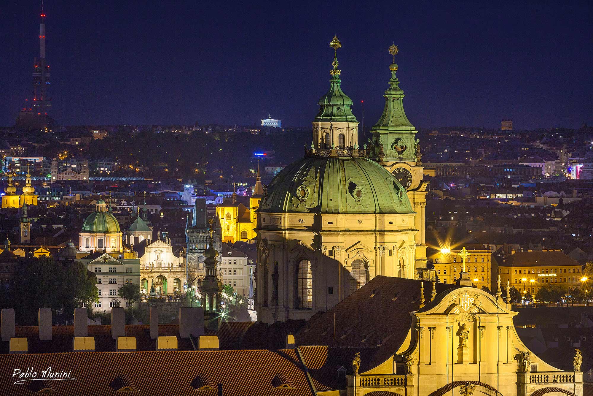 Prague Night - golden city hundred spires - Pablo Munini