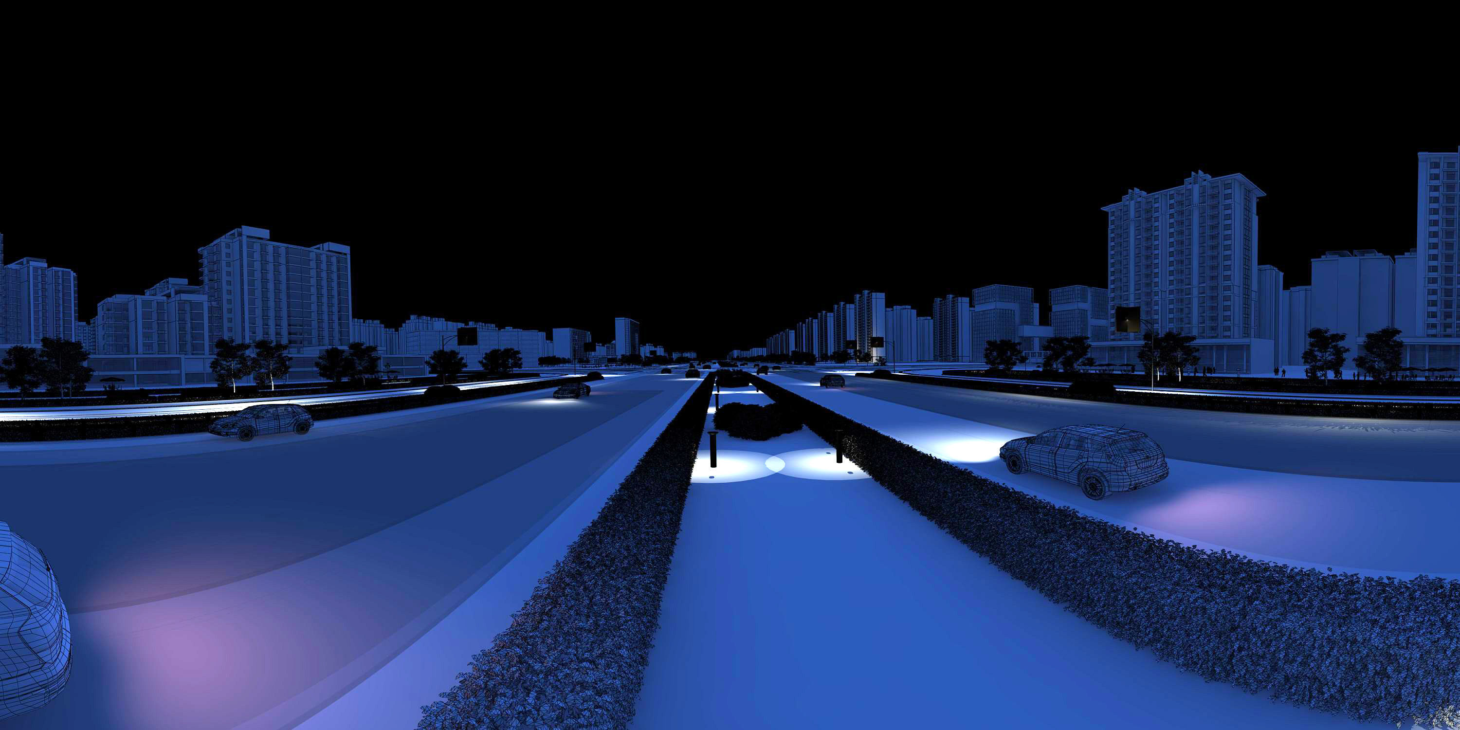 3D model Urban Planning - Night Scene 03 | CGTrader