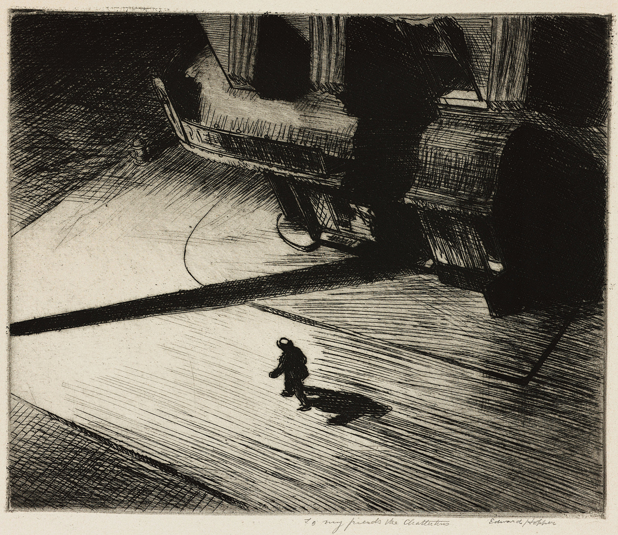 Night Shadows' (etching) 1921 - Edward Hopper | Art: Engravings ...