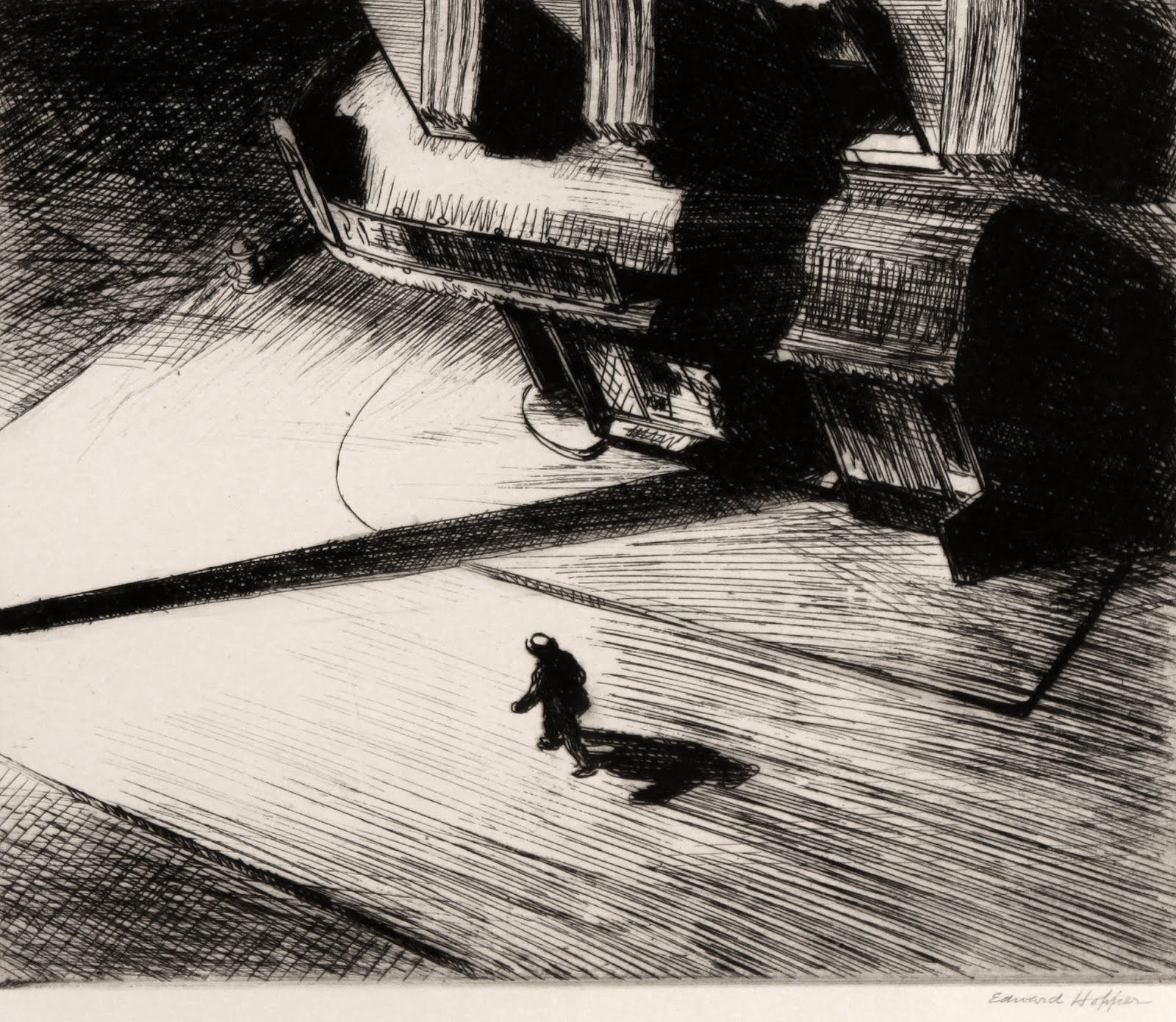 Edward Hopper - Night Shadows (1921) : printmaking